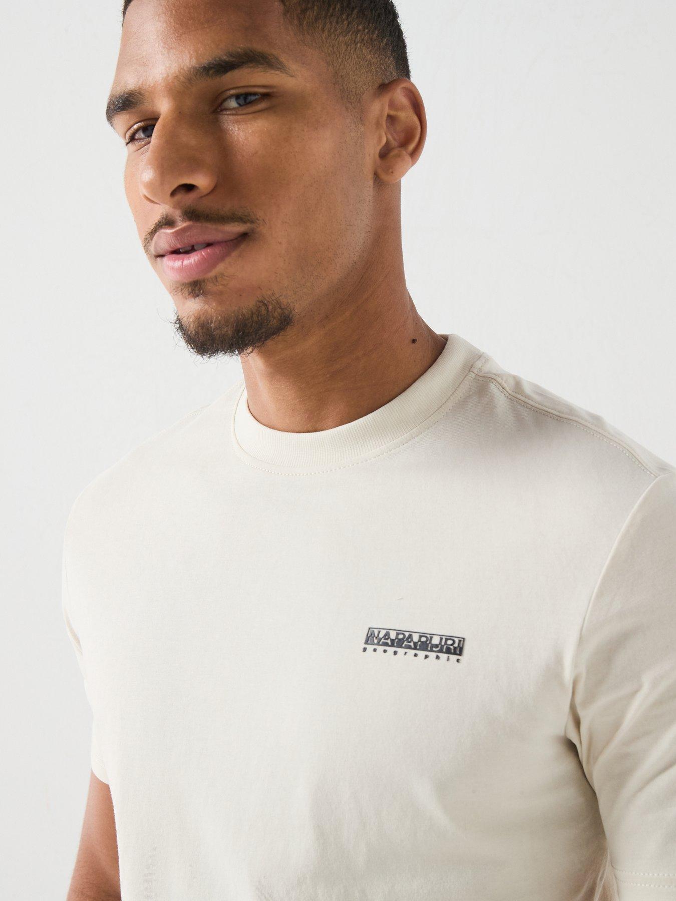 Image 4 of 4 of NAPAPIJRI Mens Small Box Short Sleeve T Shirt - Beige