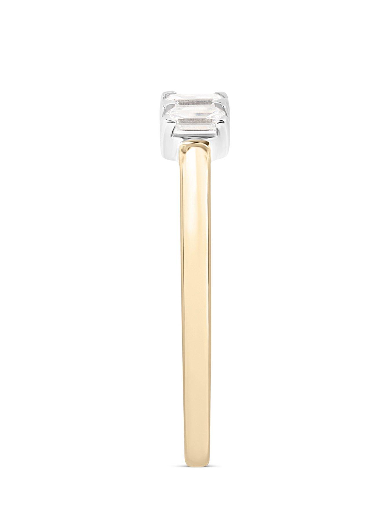 Image 2 of 5 of Love DIAMOND 9ct Lab-Grown Diamond 0.50CT Emerald Cut Five Stone Ring