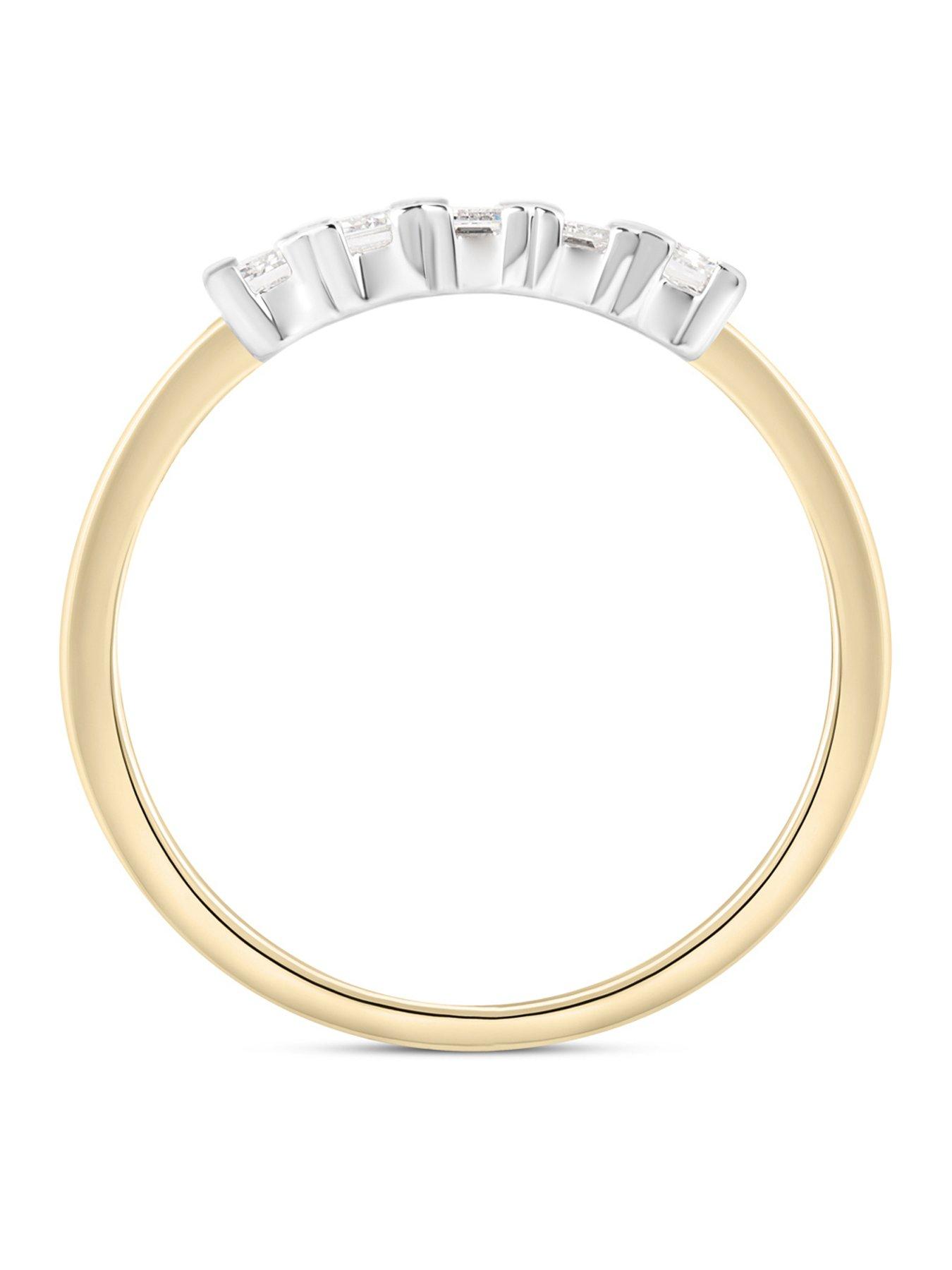 Image 3 of 5 of Love DIAMOND 9ct Lab-Grown Diamond 0.50CT Emerald Cut Five Stone Ring