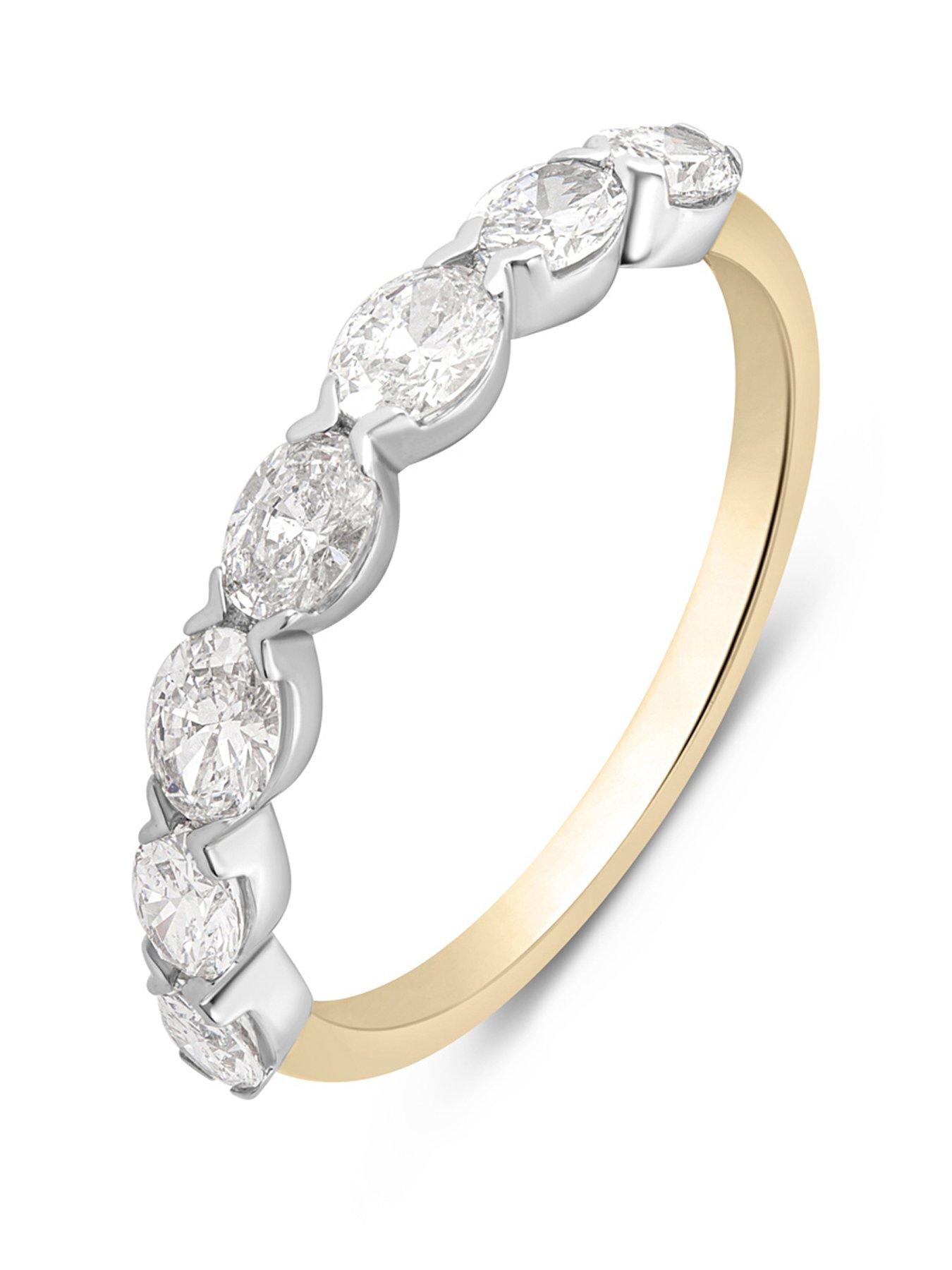 Image 1 of 5 of Love DIAMOND 18ct Plated Lab-Grown Diamond Five Stone Ring