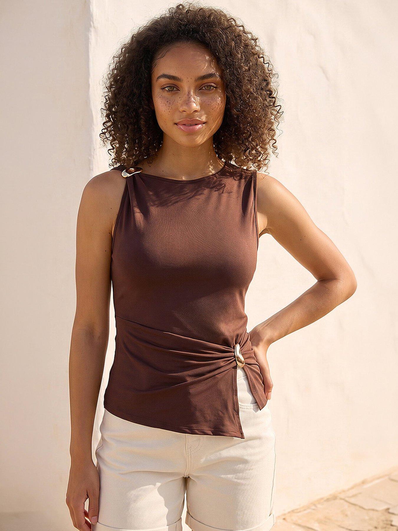Image 1 of 4 of Roman Dusk Hardware Trim Tank Top