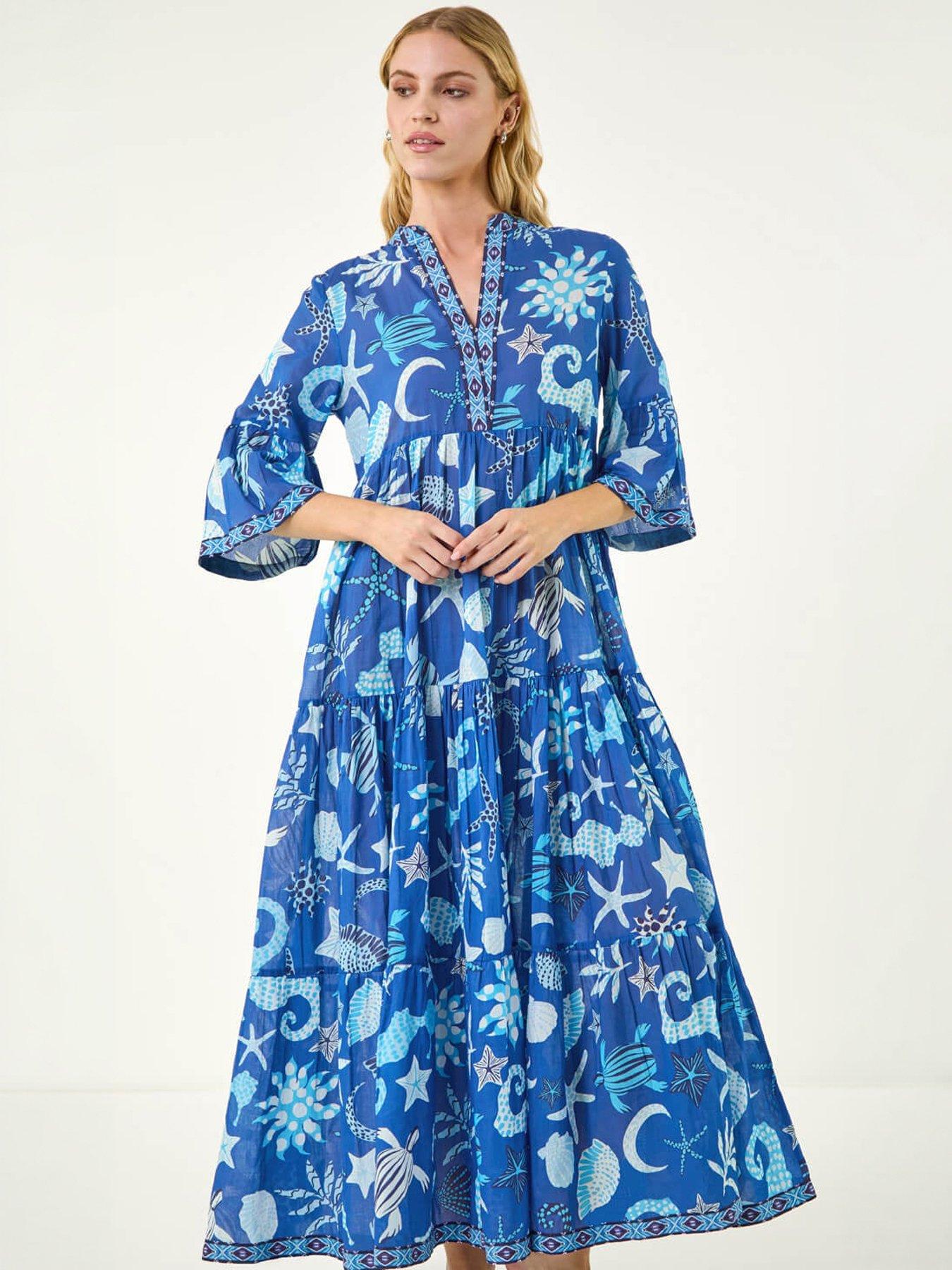 Roman Seashell Maxi Dress