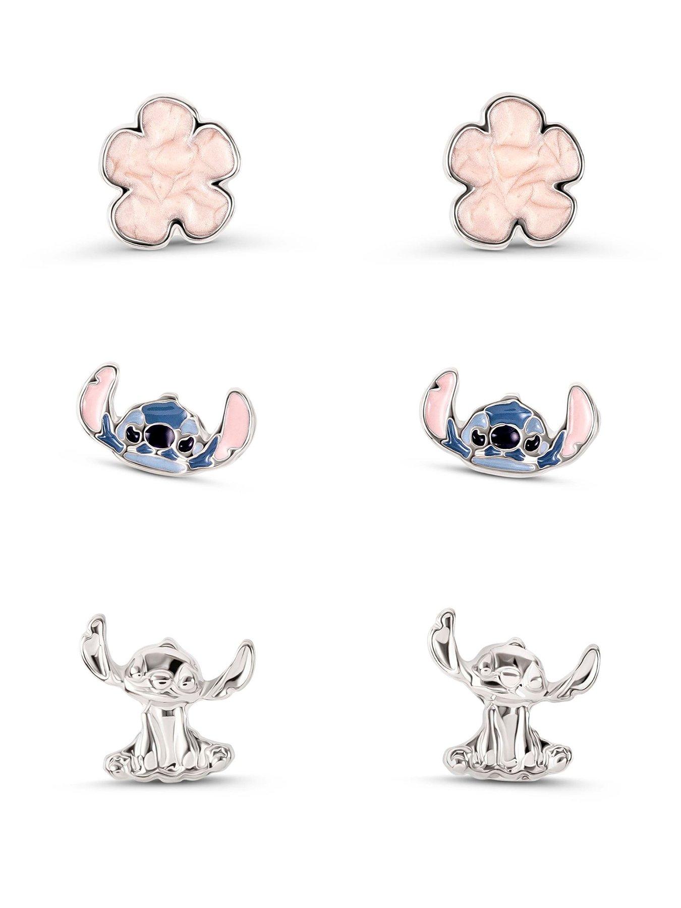 Image 1 of 4 of Disney Kids 3 Piece Earrings Set Stitch