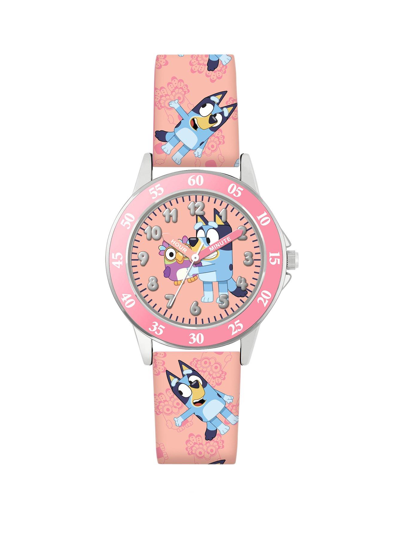 Image 1 of 4 of Disney Bluey Pink Strap Time Teacher