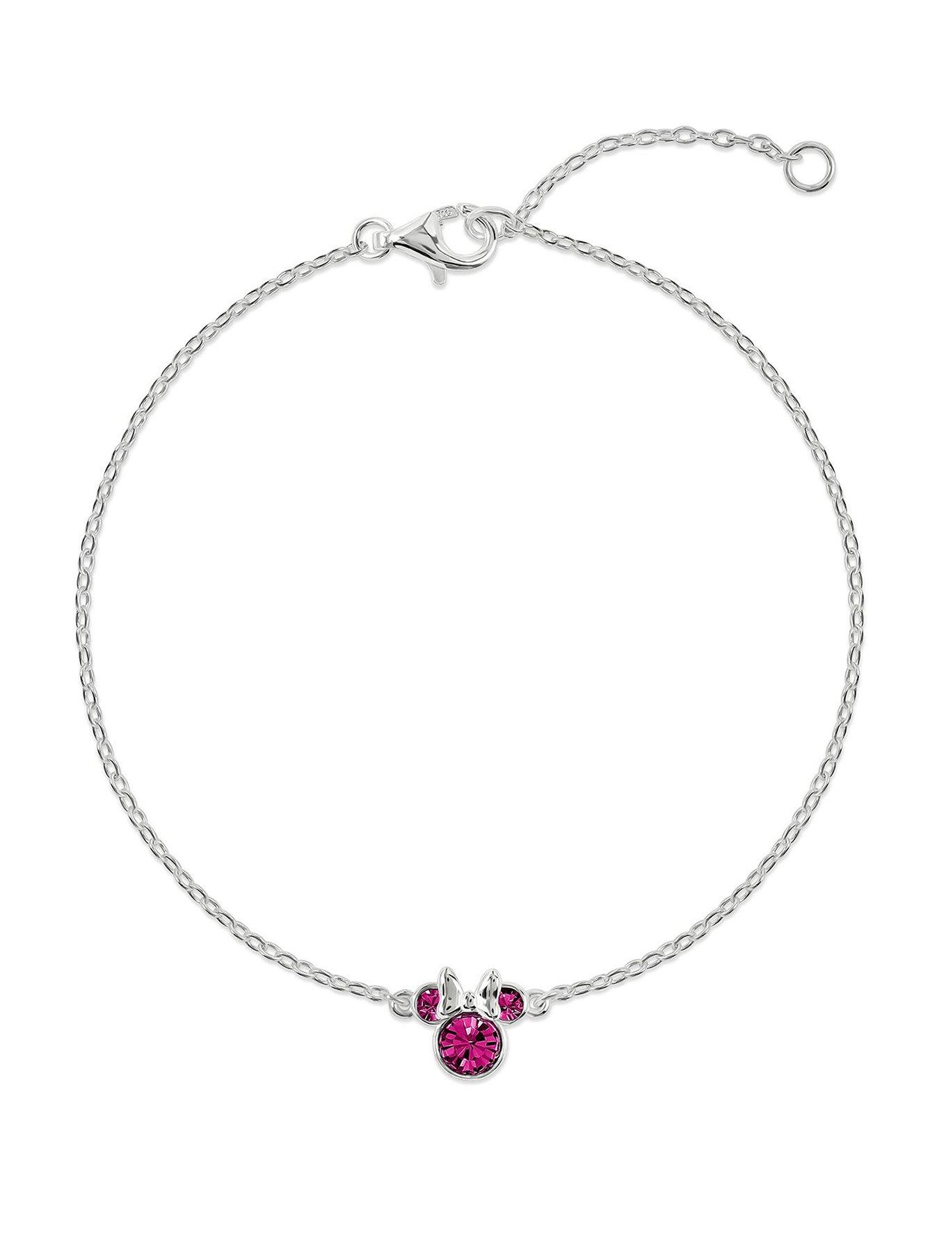Image 1 of 4 of Disney 925 6.75+1" Minnie Mouse October Birthstone Bracelet
