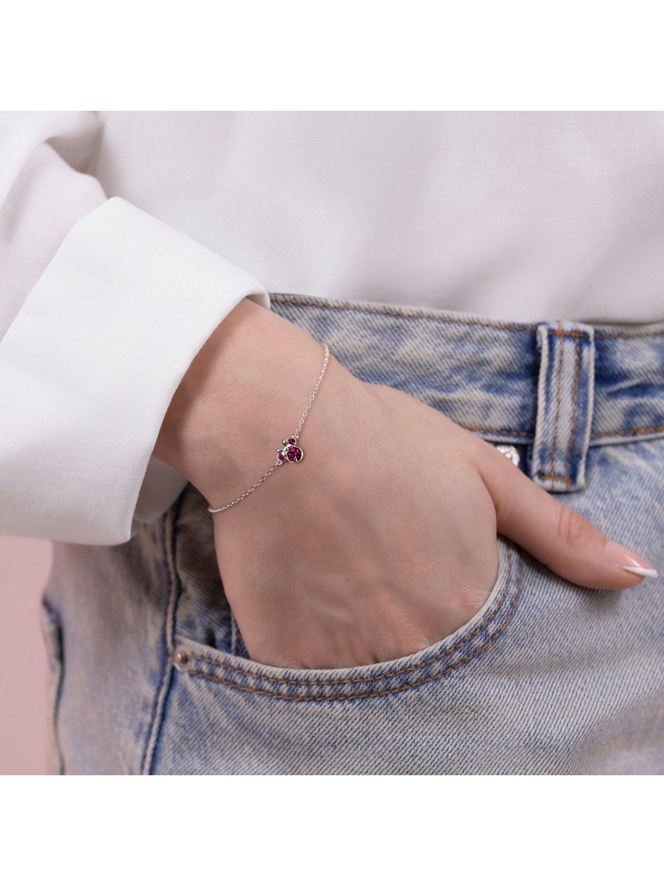 Image 3 of 4 of Disney 925 6.75+1" Minnie Mouse October Birthstone Bracelet