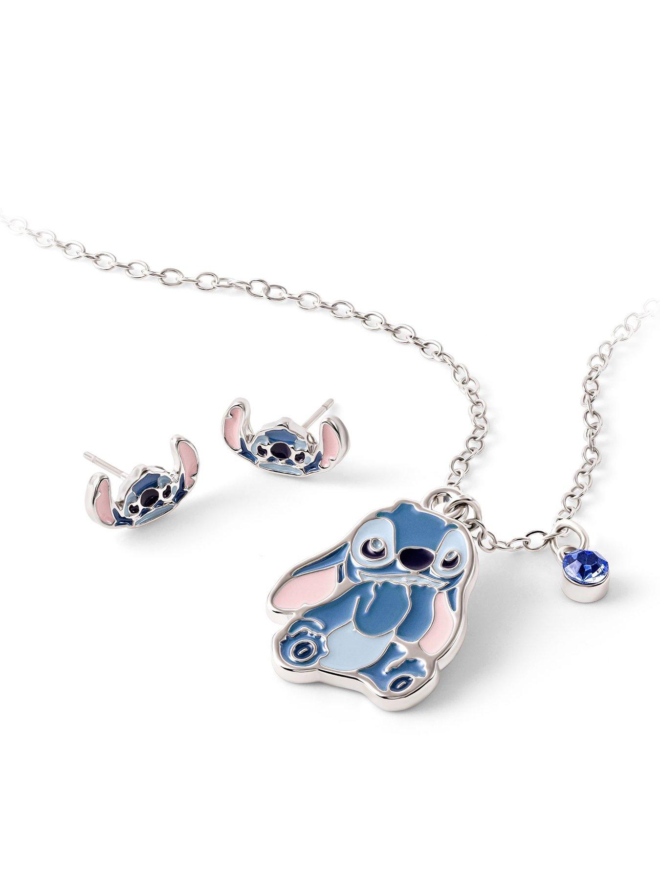 Image 1 of 6 of Disney Kids Earrings And Necklace Set Stitch