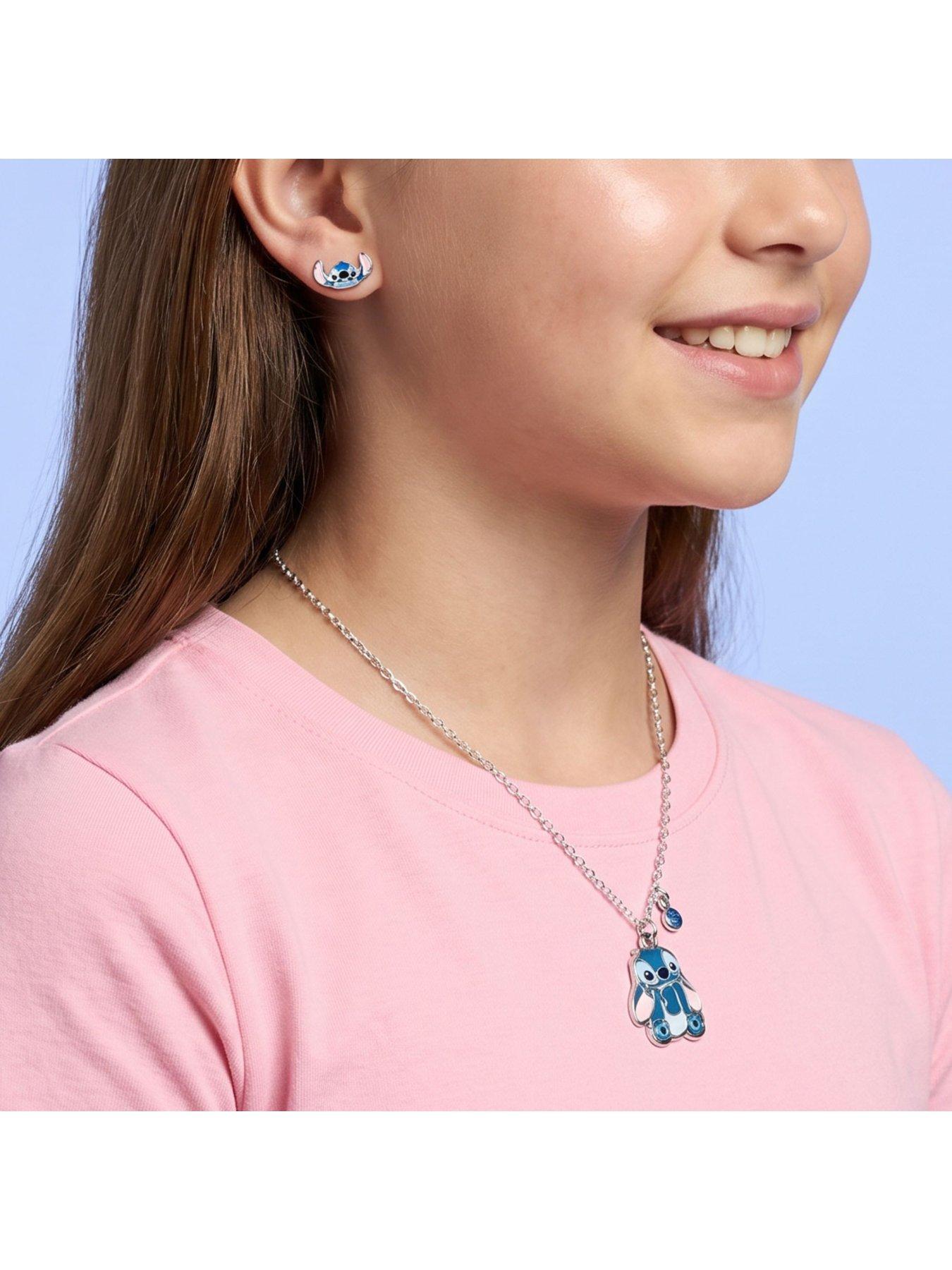 Image 2 of 6 of Disney Kids Earrings And Necklace Set Stitch