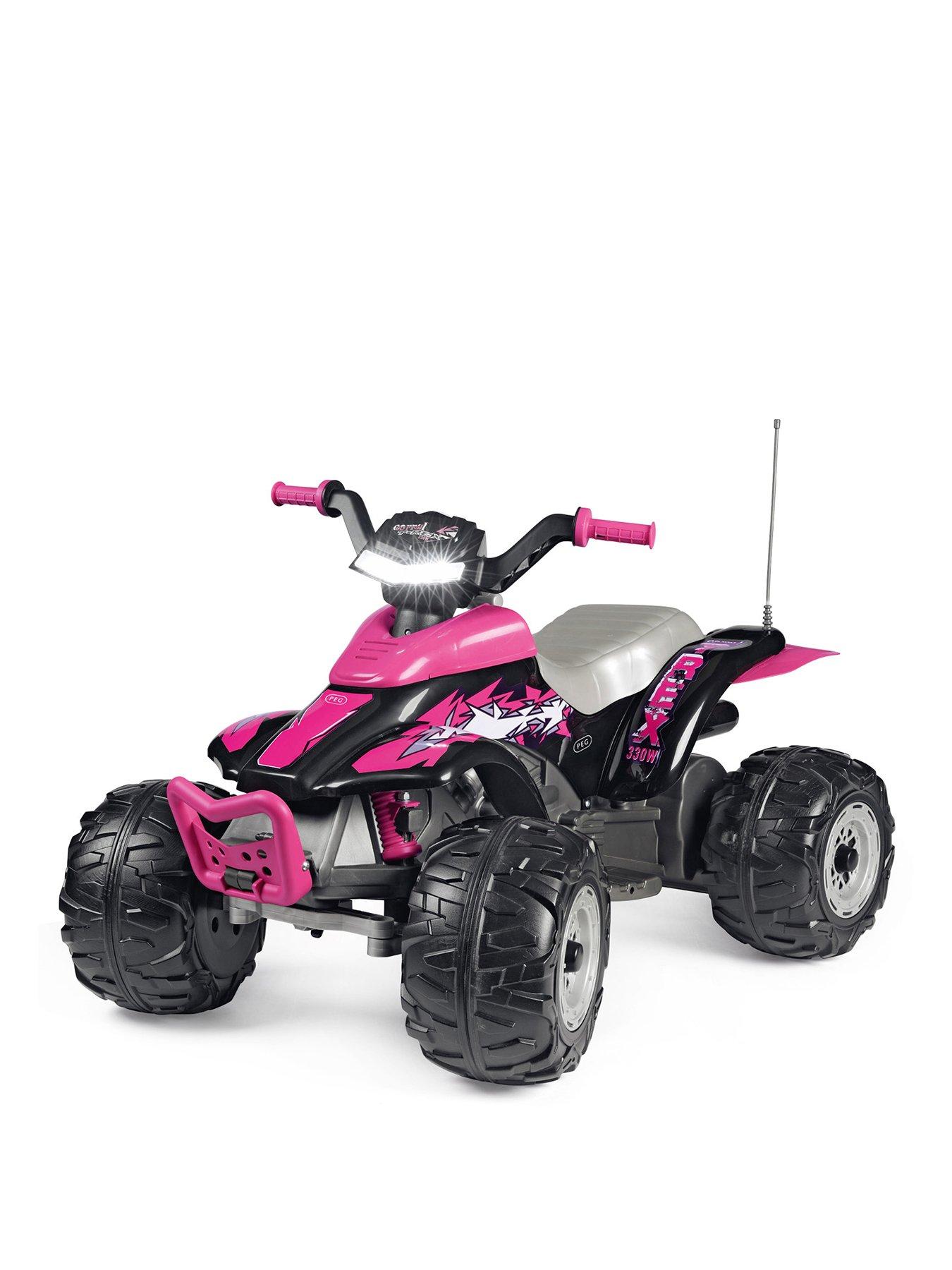 Peg Perego Corral T-Rex 12v Battery Operated Quad Bike - Pink