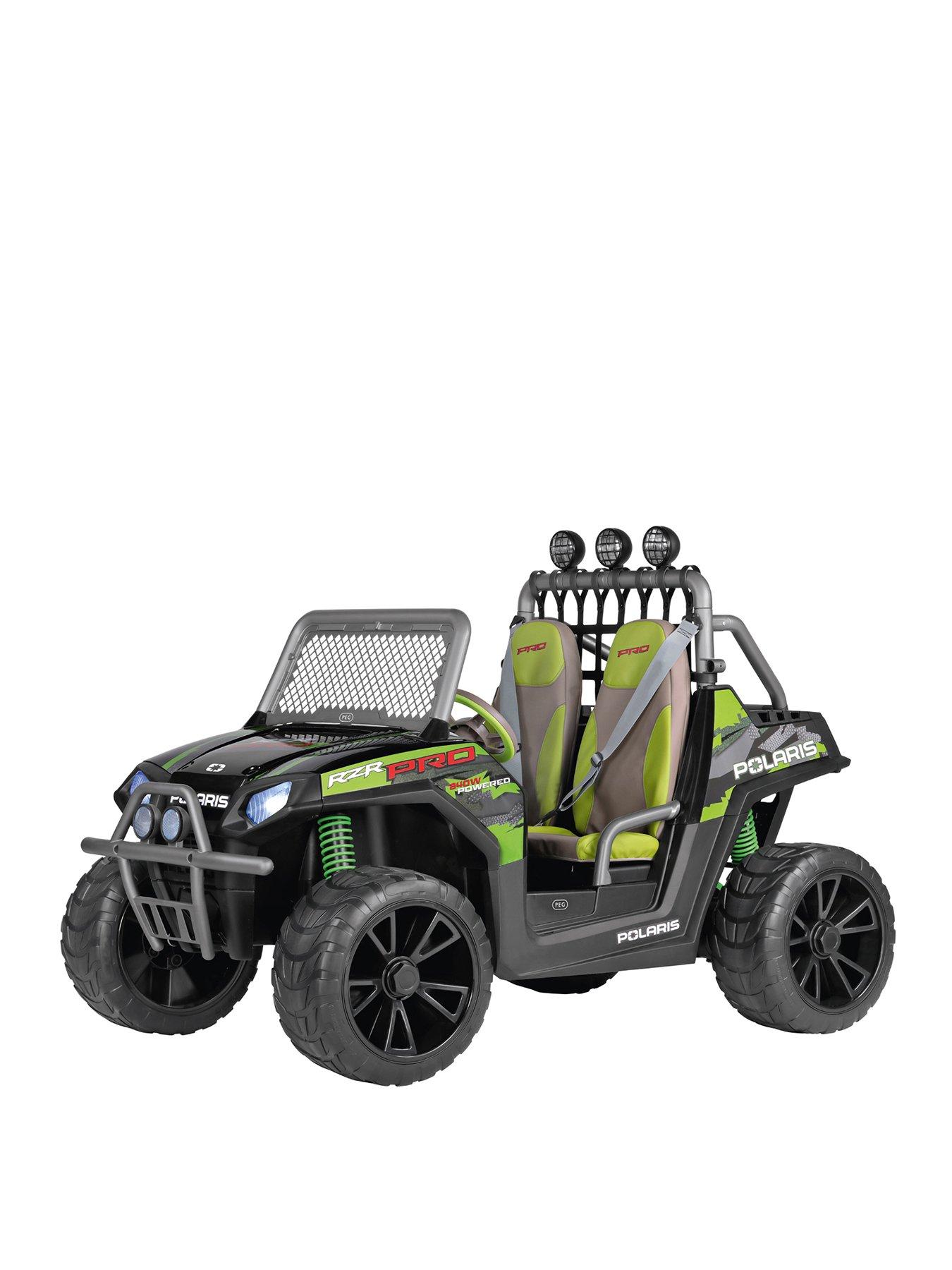 Peg Perego Polaris Rzr Pro 24v Battery Operated Off Road Vehicle - Green Shadow
