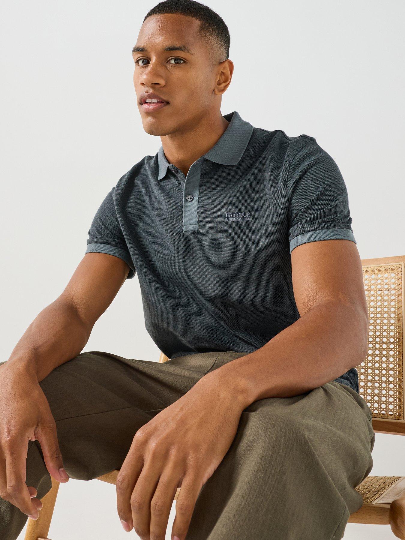 Barbour International Barbour International Morley Oxford Contrast Polo Shirt - Black