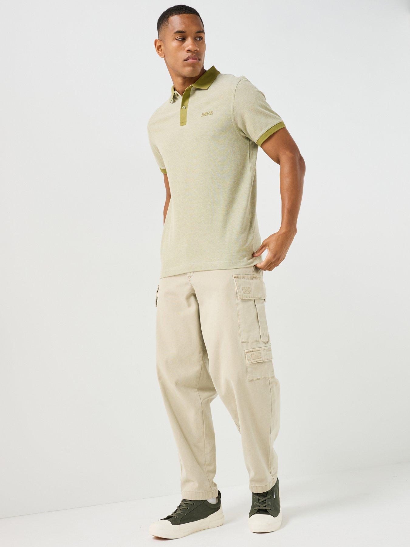 Image 3 of 6 of Barbour International International Morley Oxford Contrast Polo Shirt - Green