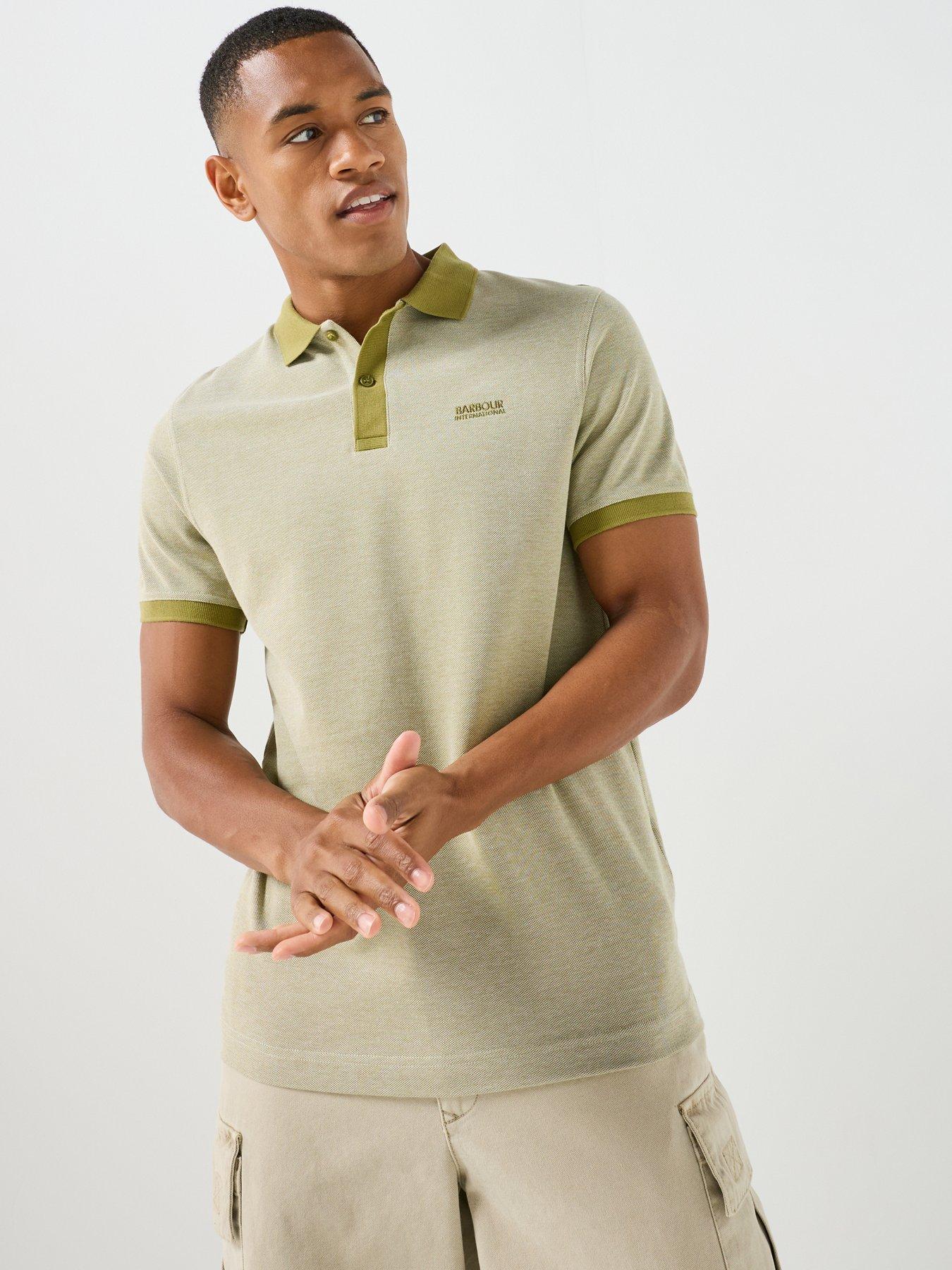Image 5 of 6 of Barbour International International Morley Oxford Contrast Polo Shirt - Green