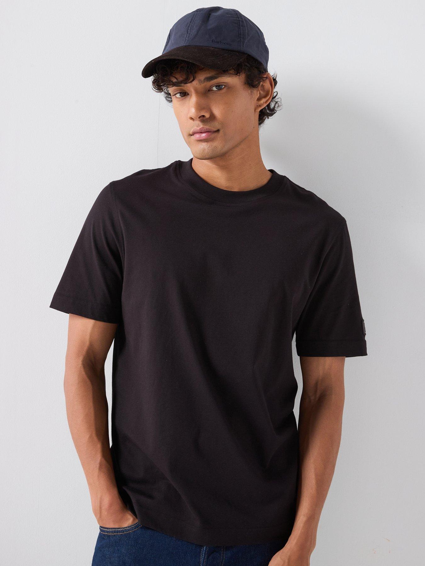 Image 1 of 5 of Barbour International International Outline Badge Relaxed T-Shirt - Black
