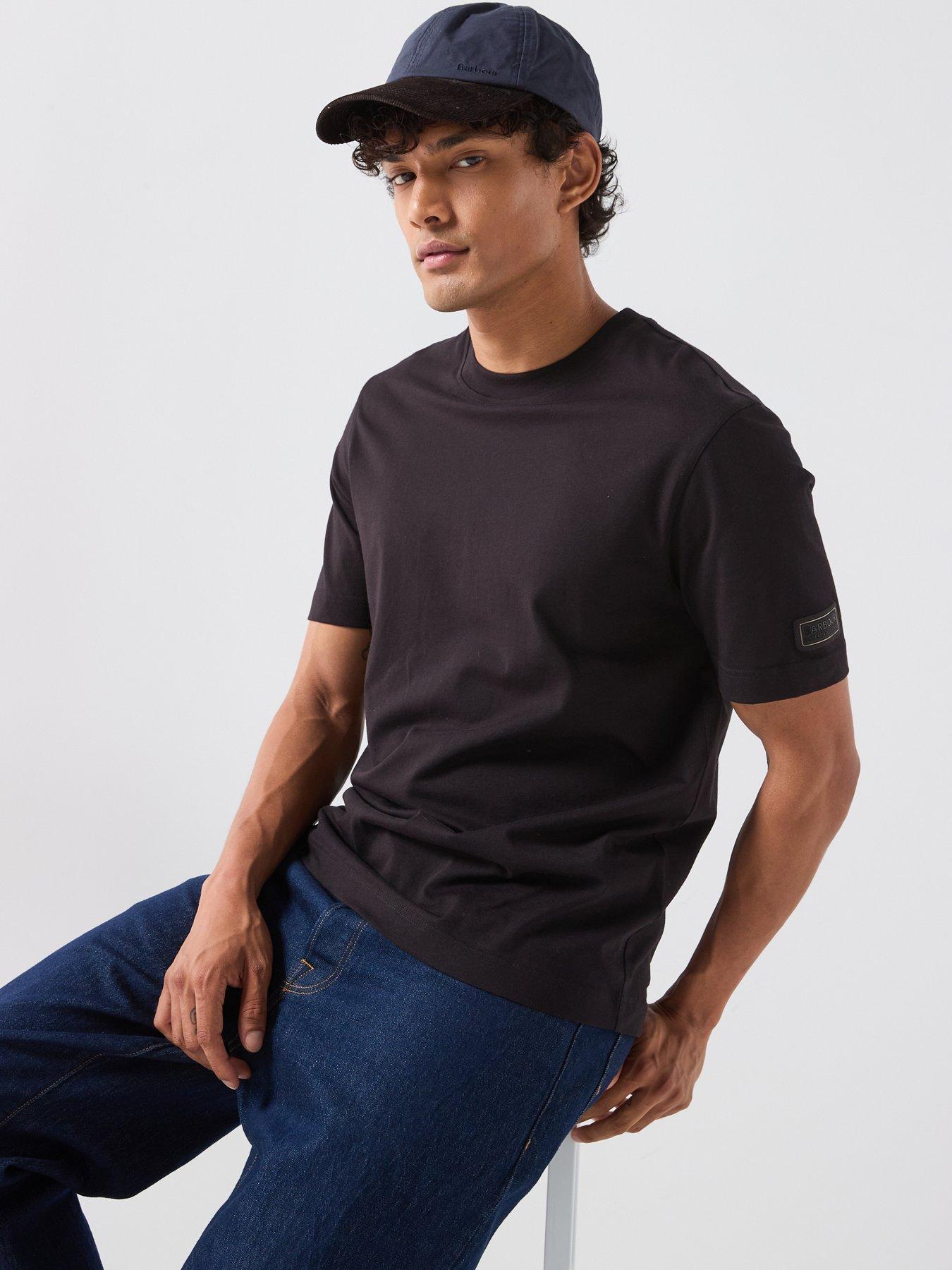 Image 4 of 5 of Barbour International International Outline Badge Relaxed T-Shirt - Black
