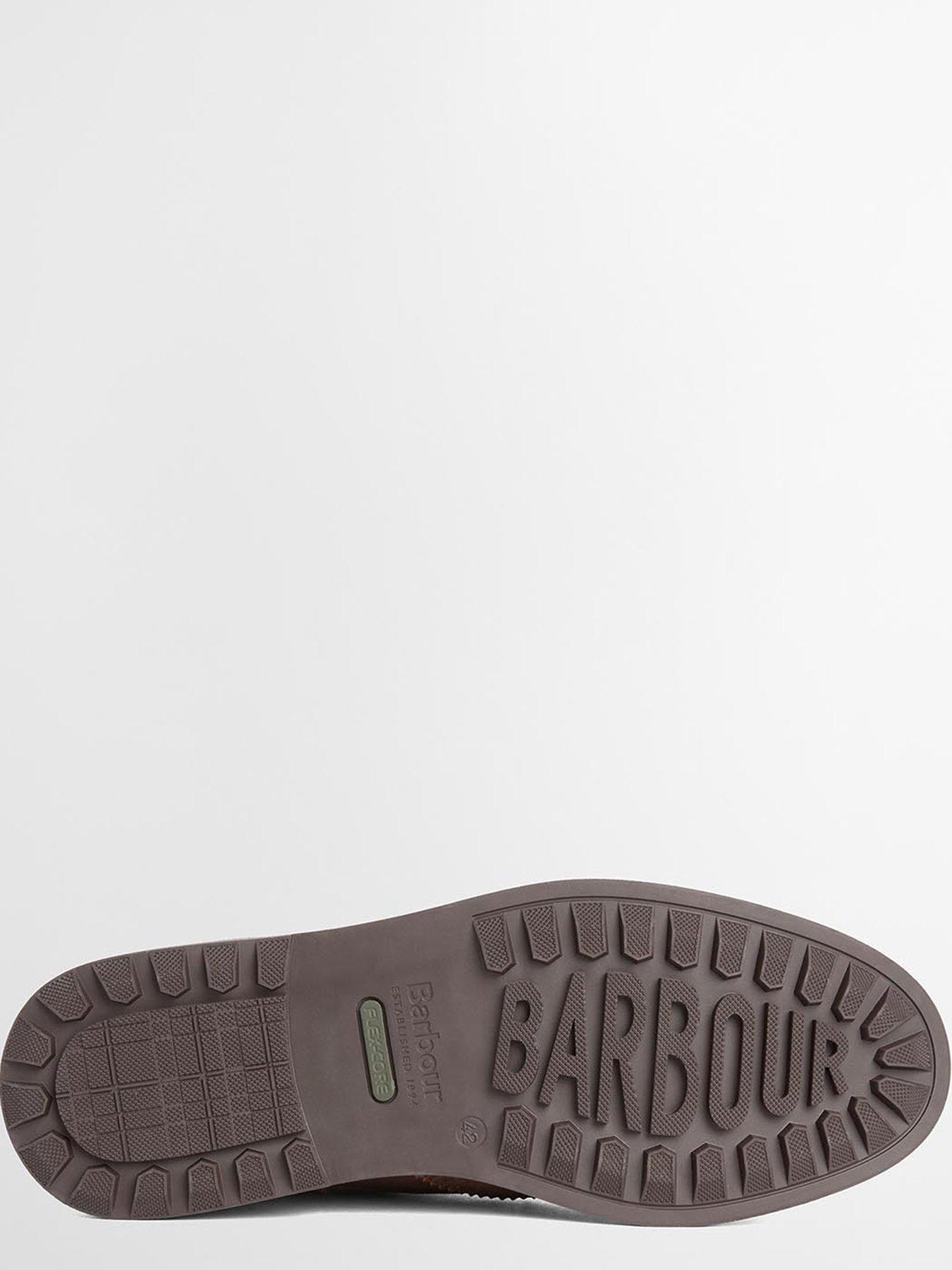 Image 4 of 5 of Barbour Mens Barmoor Brogue Lace-Up Chunky Sole Boots - Brown