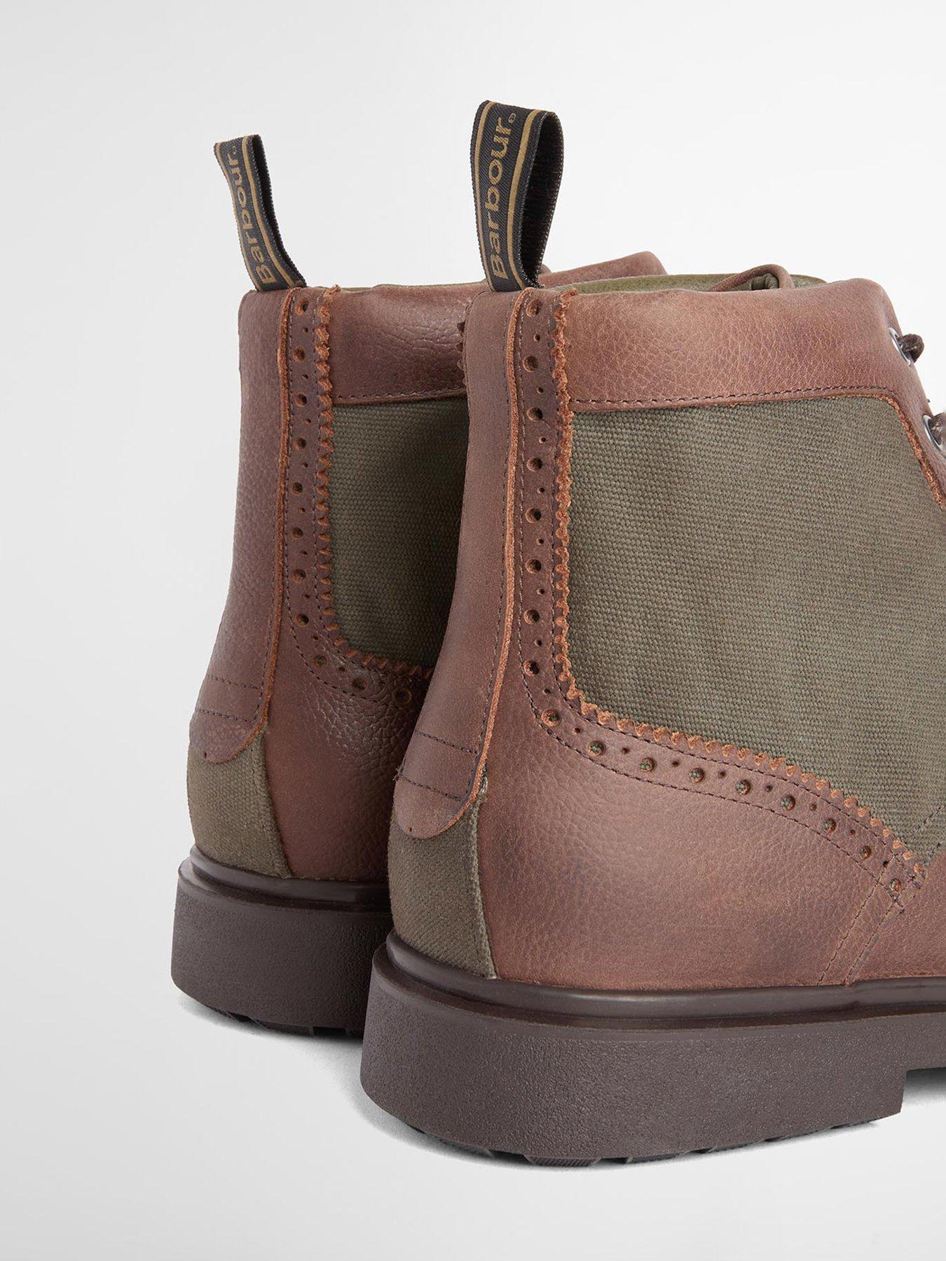Image 5 of 5 of Barbour Mens Barmoor Brogue Lace-Up Chunky Sole Boots - Brown