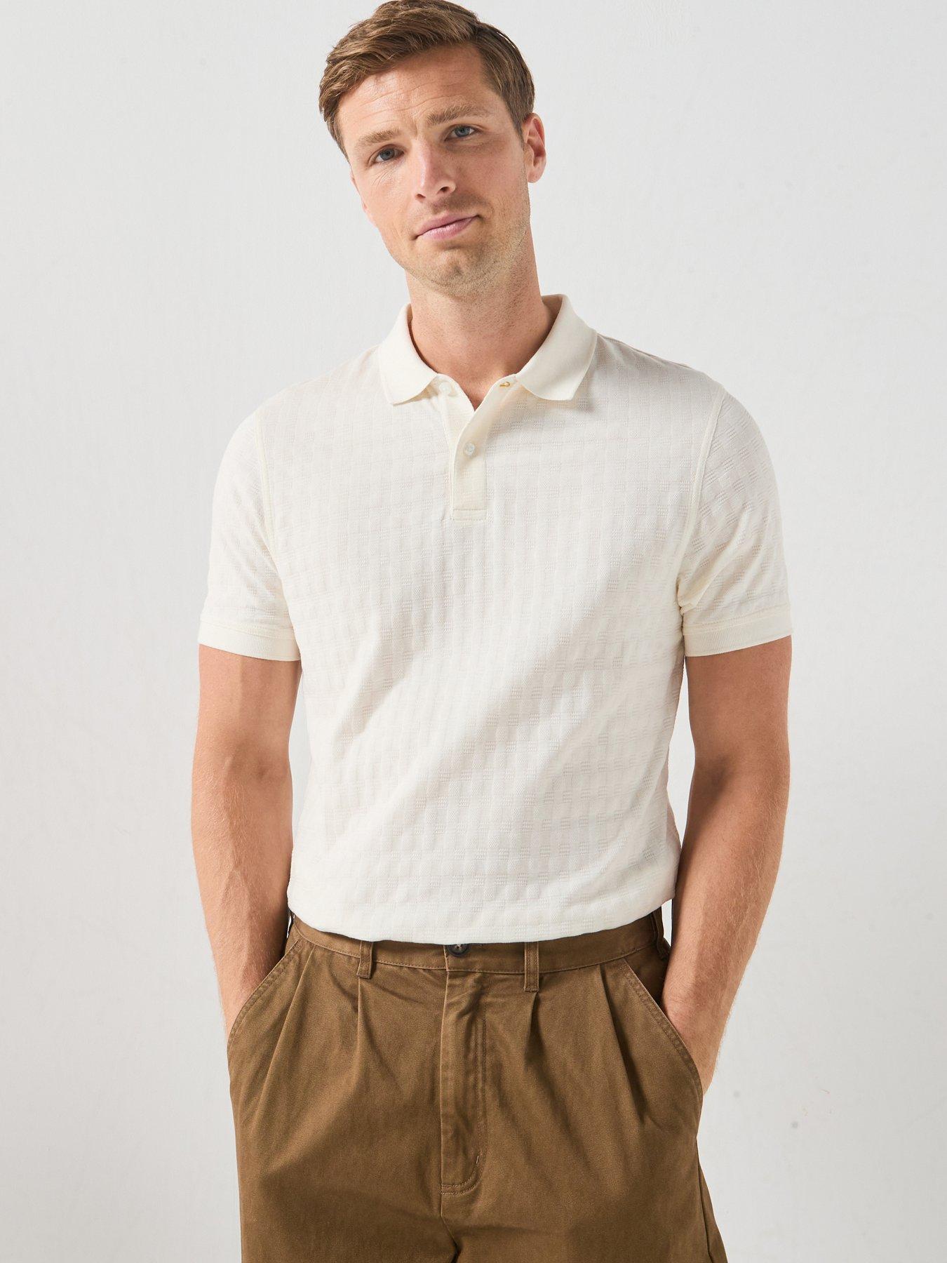 Barbour Faversham Tailored Textured Polo Shirt - White