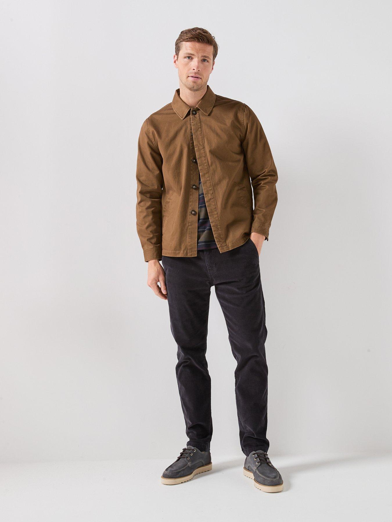 Image 3 of 6 of Barbour Yorklane Twill Overshirt - Beige