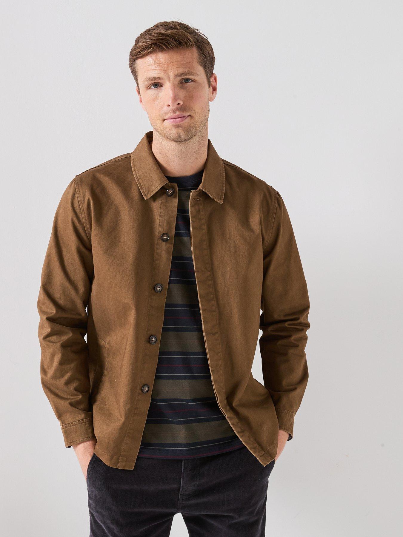 Image 6 of 6 of Barbour Yorklane Twill Overshirt - Beige