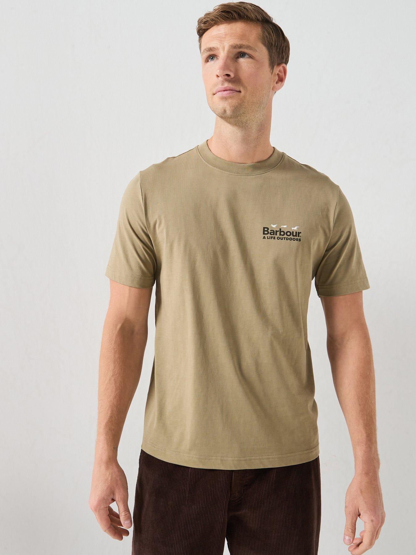 Barbour Fly Home Relaxed Back Graphic T-Shirt - Beige