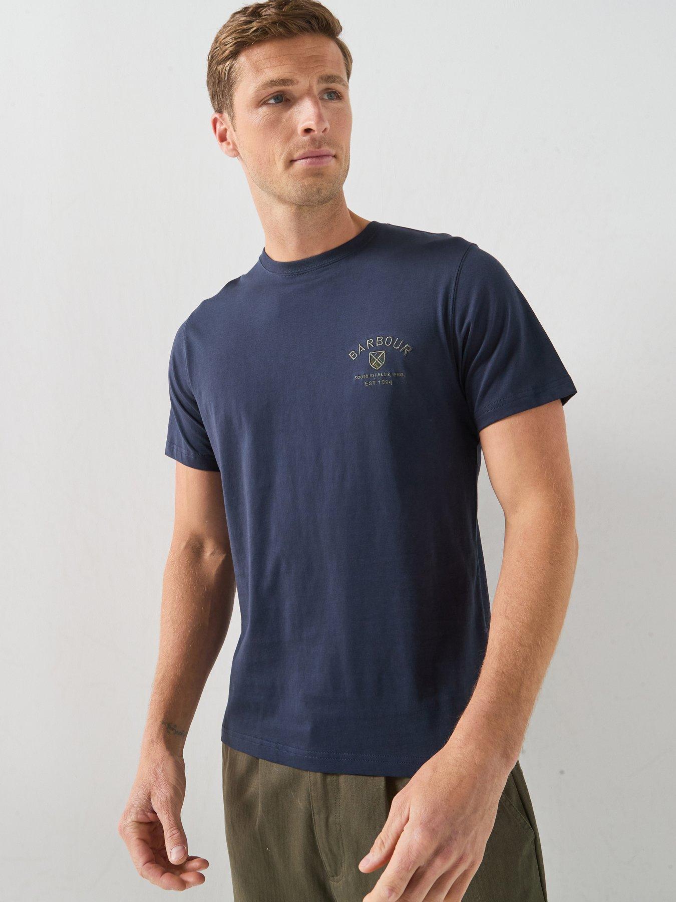 Barbour Tailored Crest Logo T-Shirt - Navy