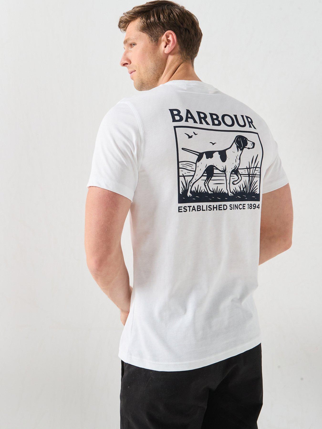 Barbour Setter Back Graphic Tailored T-Shirt - White