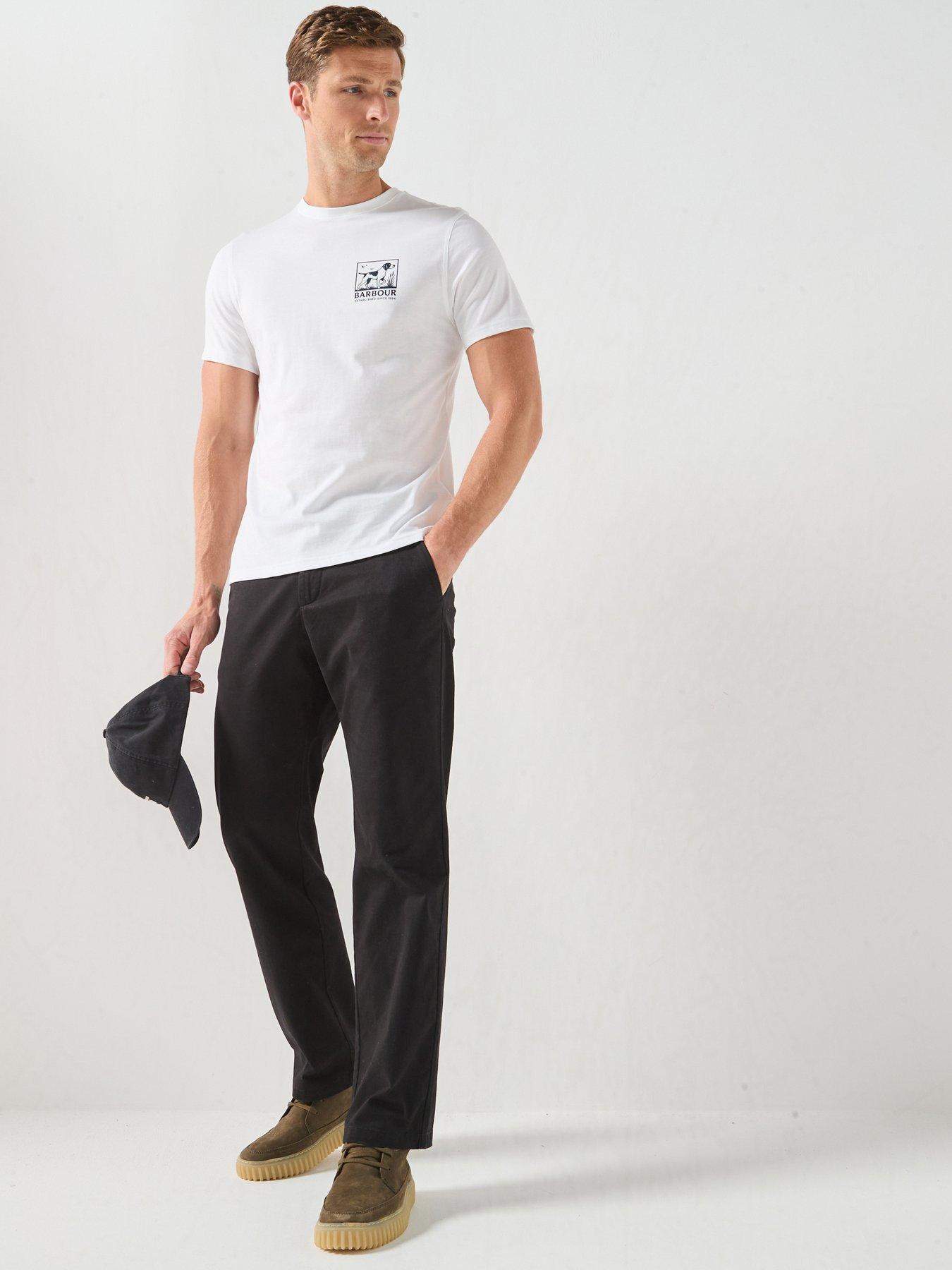 Image 3 of 5 of Barbour Setter Back Graphic Tailored T-Shirt - White