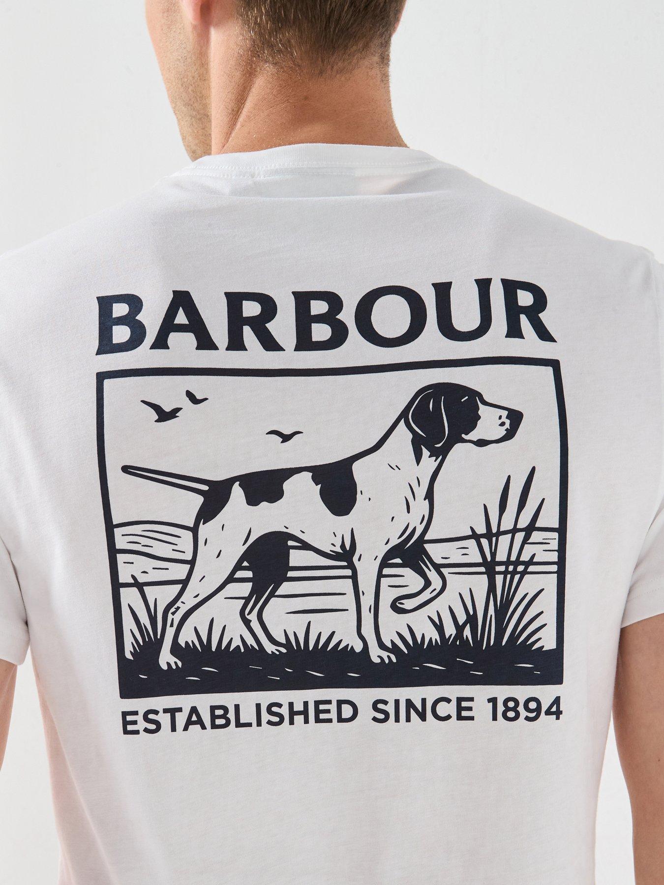 Image 5 of 5 of Barbour Setter Back Graphic Tailored T-Shirt - White