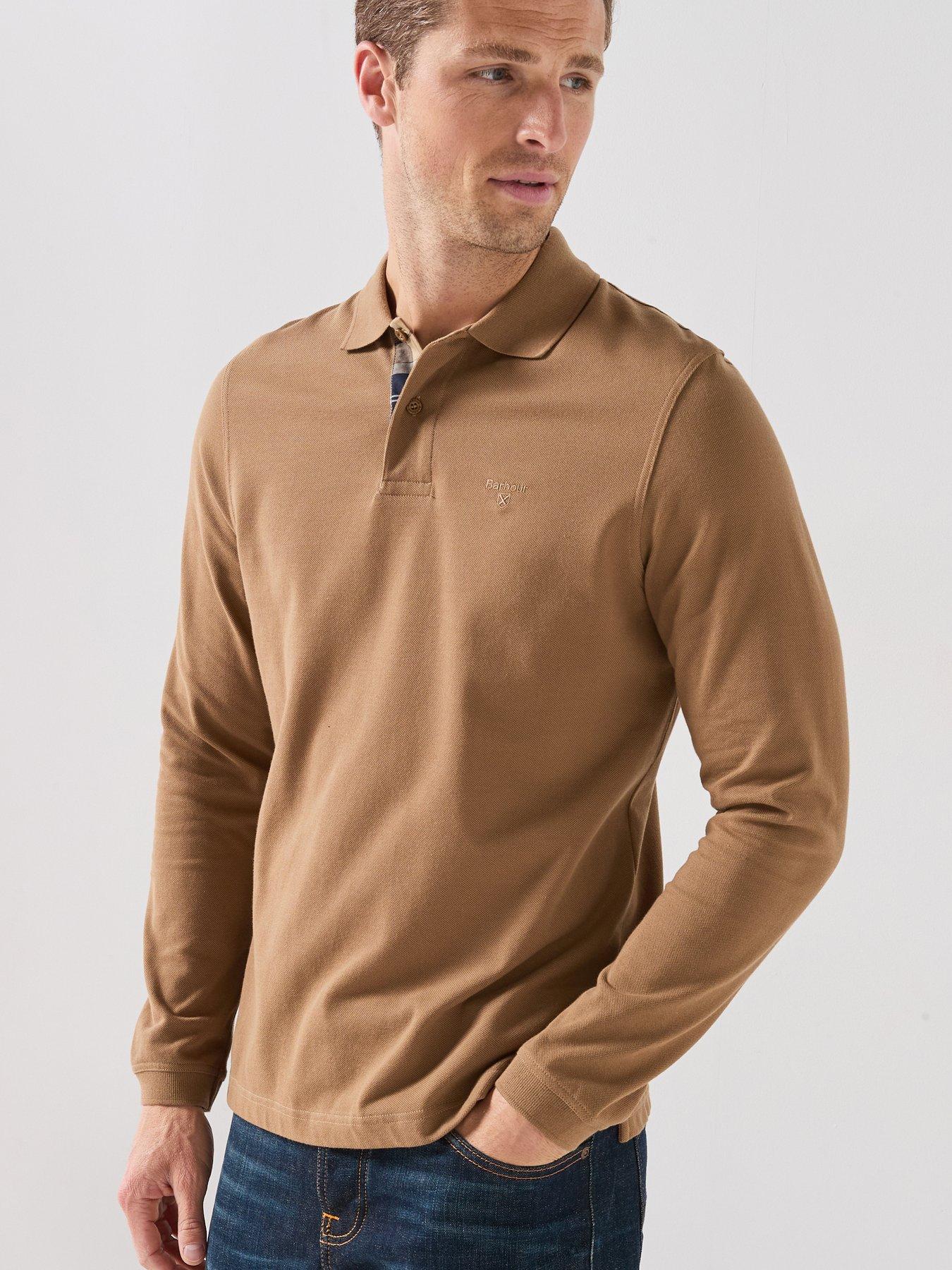 Barbour Barbour Essential Long Sleeve Sports Polo - Beige