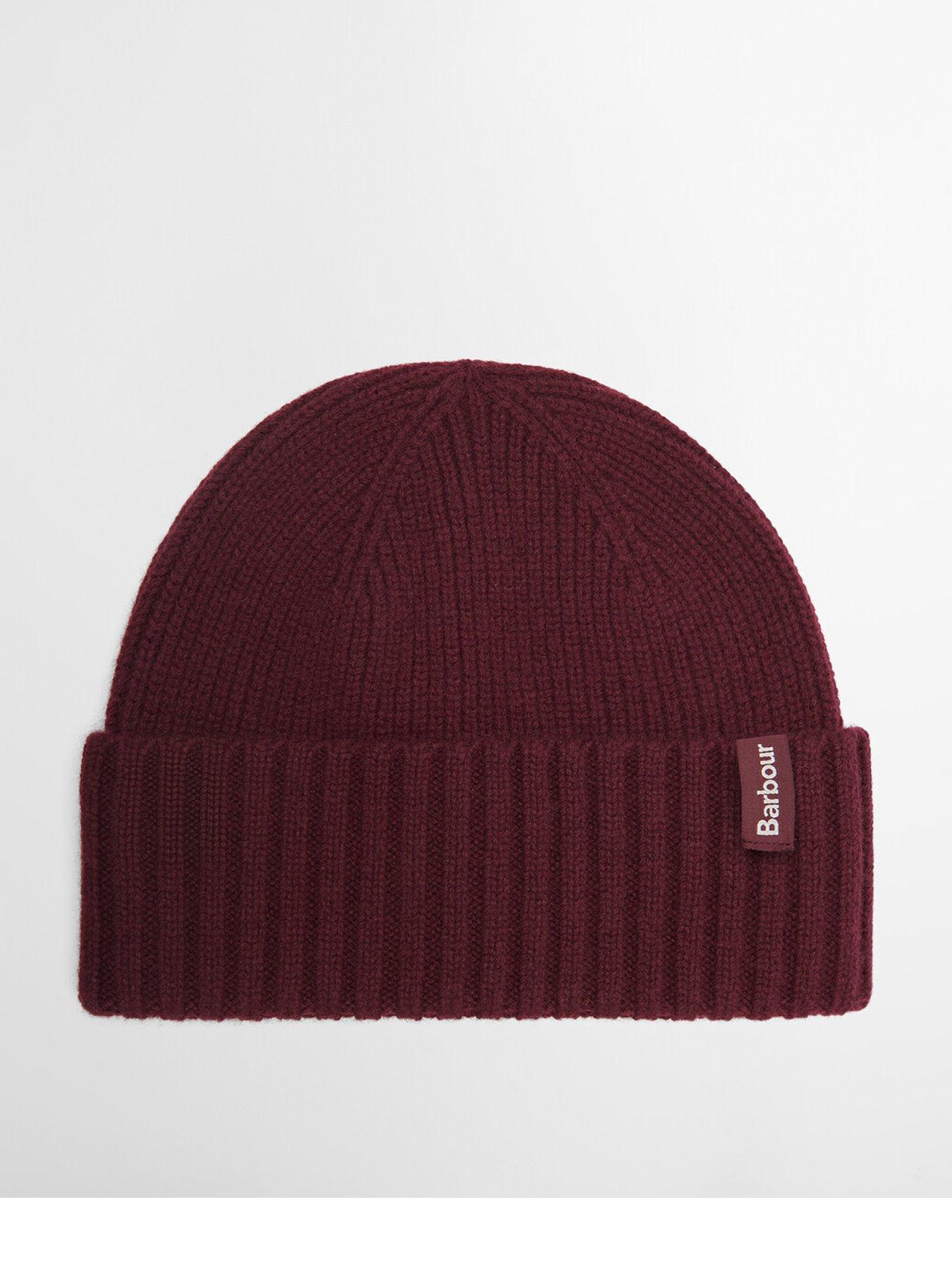 Image 1 of 3 of Barbour Danforth Knitted Beanie Hat - Red
