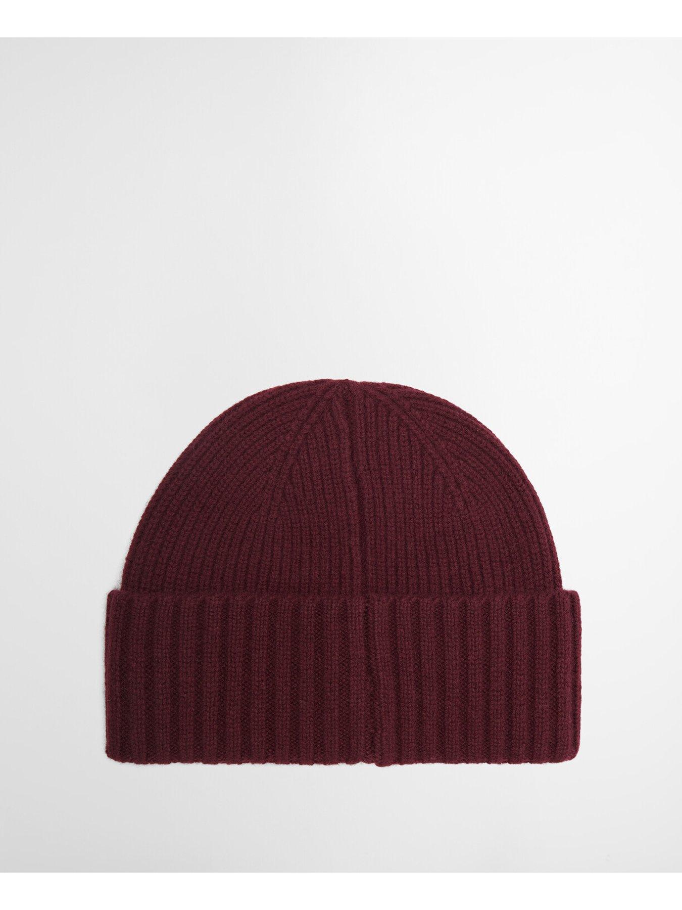 Image 2 of 3 of Barbour Danforth Knitted Beanie Hat - Red