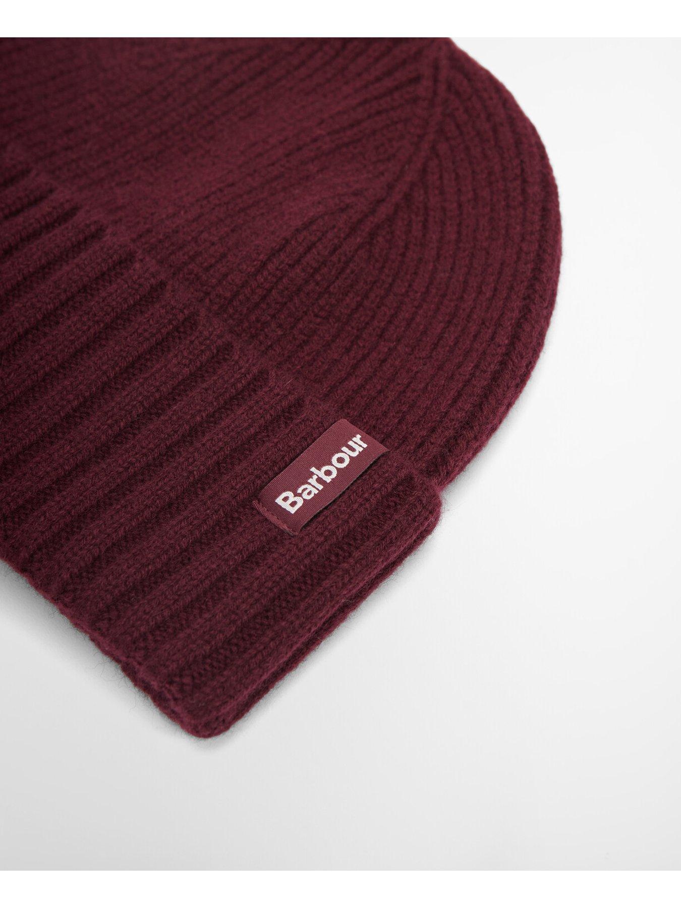 Image 3 of 3 of Barbour Danforth Knitted Beanie Hat - Red