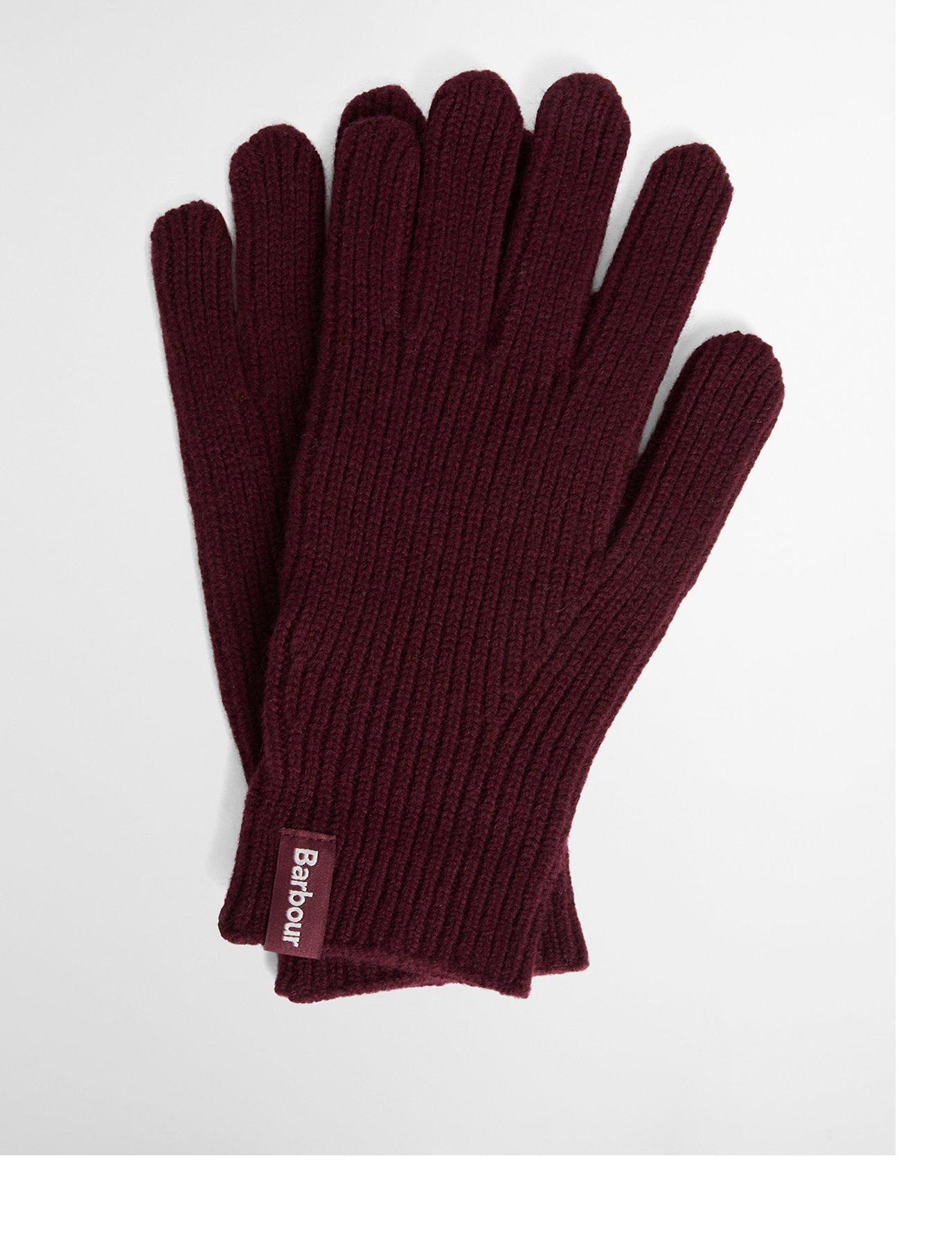 Image 1 of 2 of Barbour Mens Danforth Knitted Gloves - Red