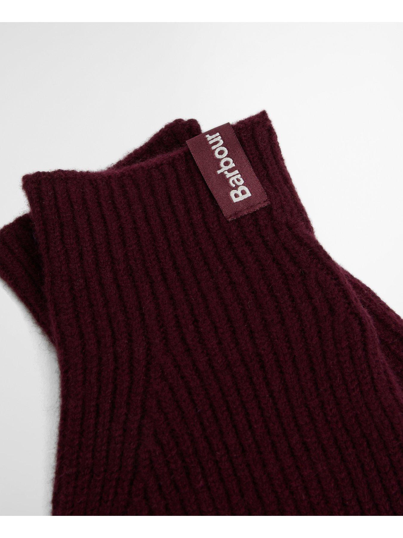 Image 2 of 2 of Barbour Mens Danforth Knitted Gloves - Red