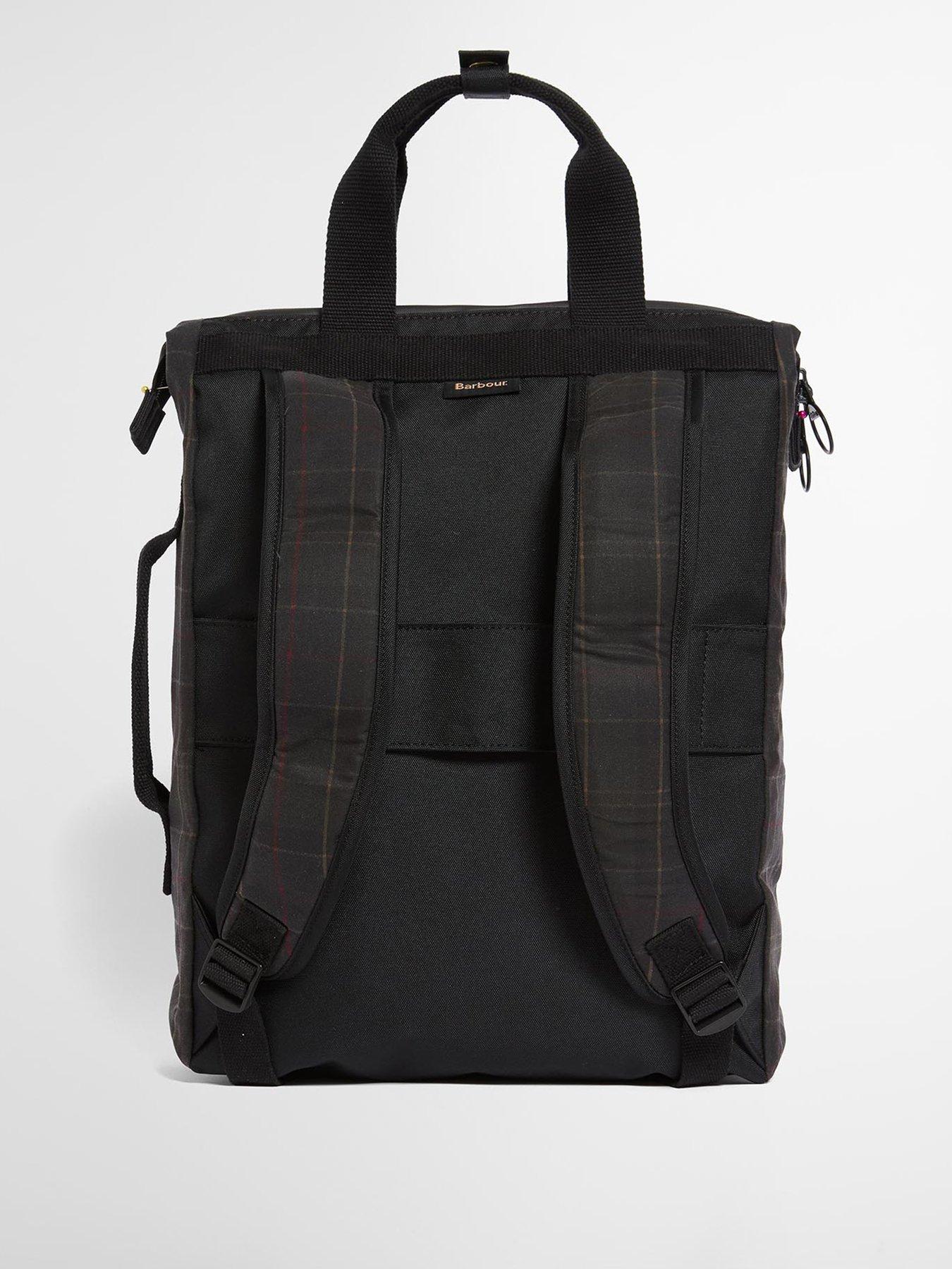 Image 2 of 4 of Barbour Mens Field Classic Tartan Wax Laptop Backpack - Green