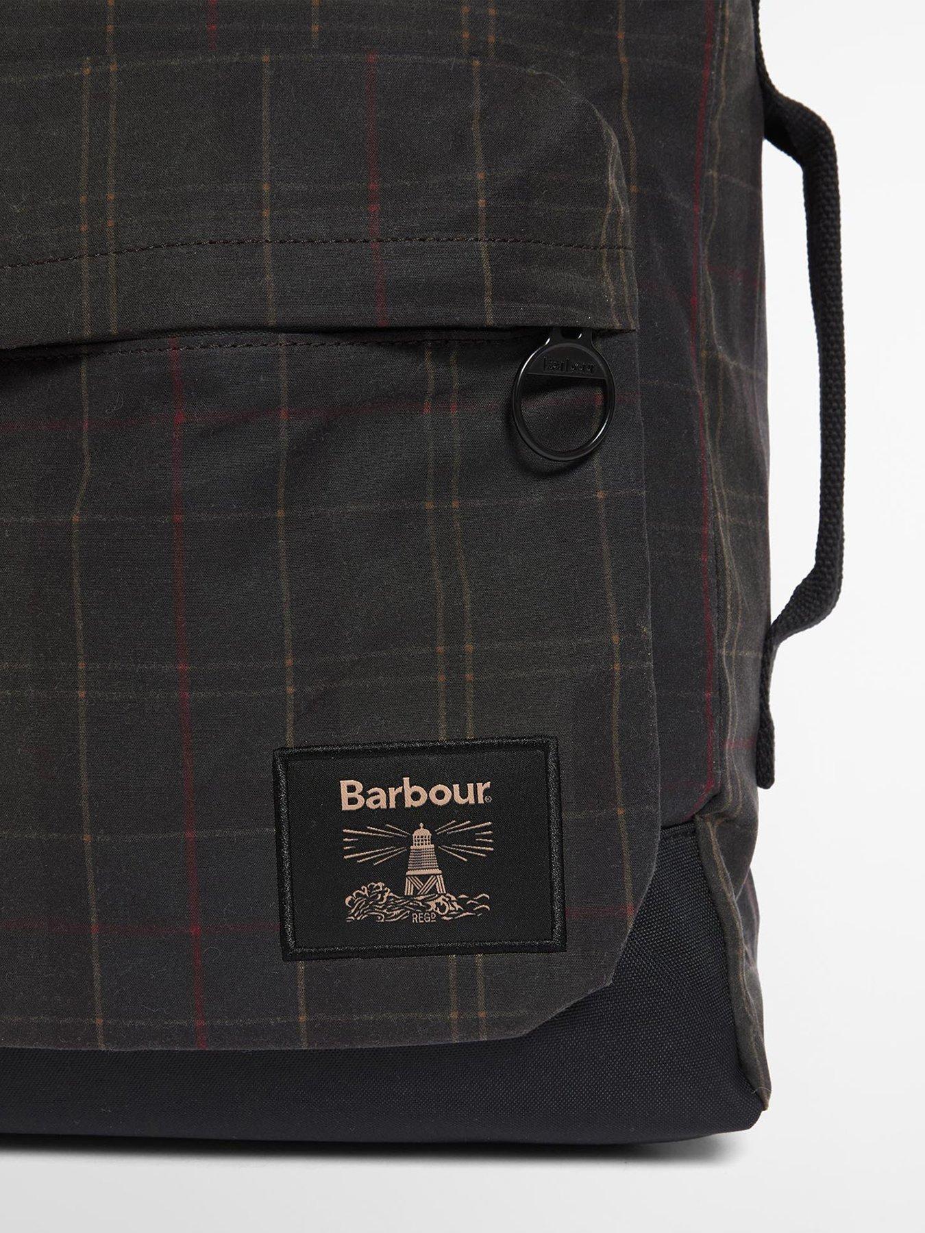 Image 4 of 4 of Barbour Mens Field Classic Tartan Wax Laptop Backpack - Green
