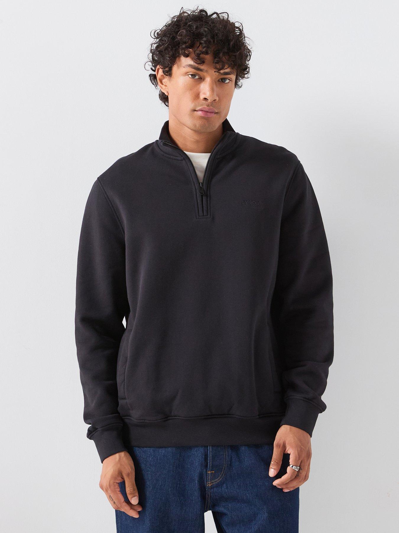Image 1 of 6 of Barbour International International 90Th Anniversary Half Zip Sweat - Black