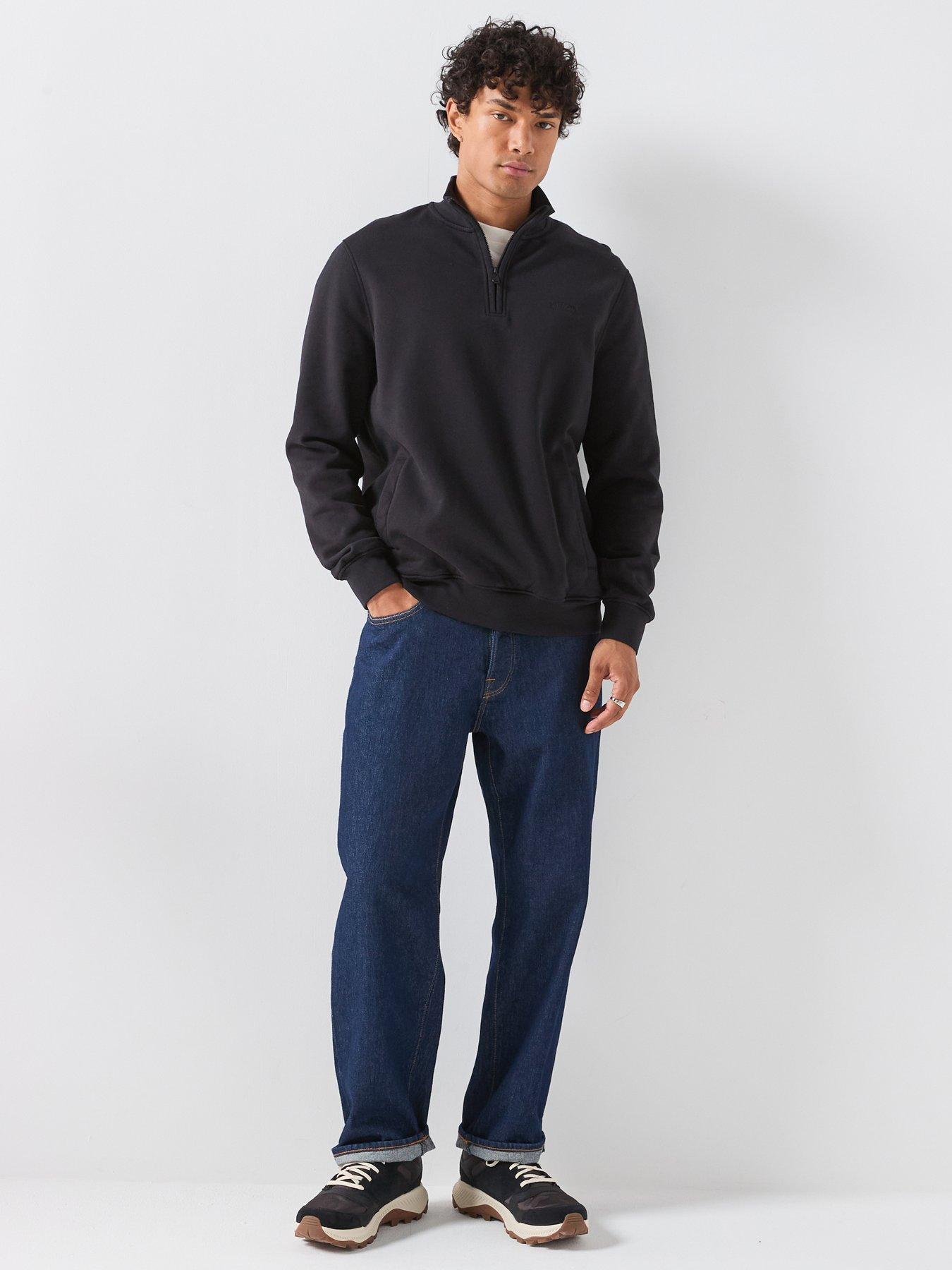 Image 3 of 6 of Barbour International International 90Th Anniversary Half Zip Sweat - Black