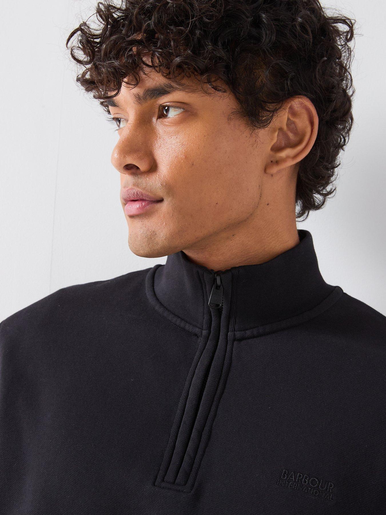 Image 5 of 6 of Barbour International International 90Th Anniversary Half Zip Sweat - Black