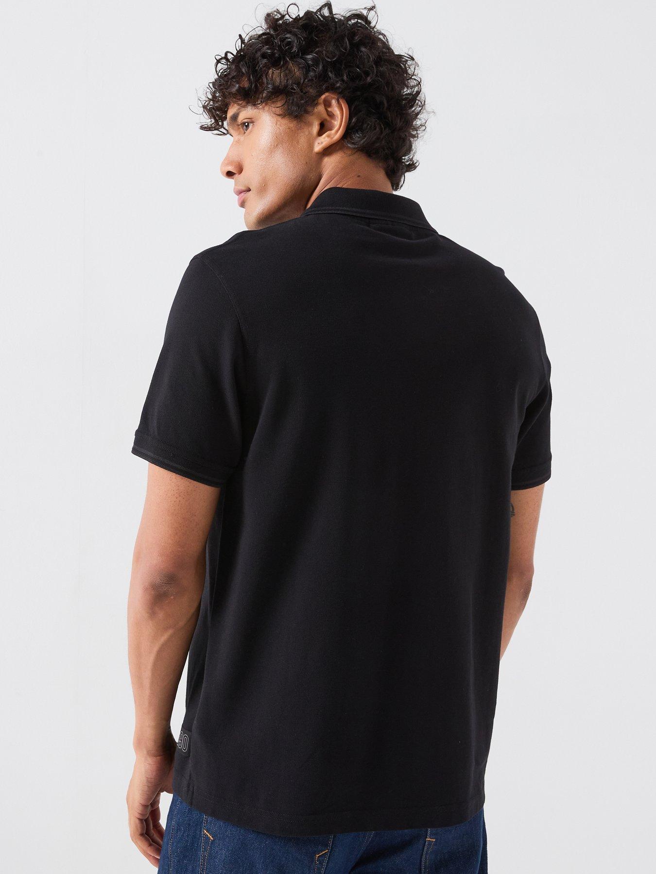 Image 2 of 6 of Barbour International International 90Th Anniversary Heavy Weight Polo Shirt - Black