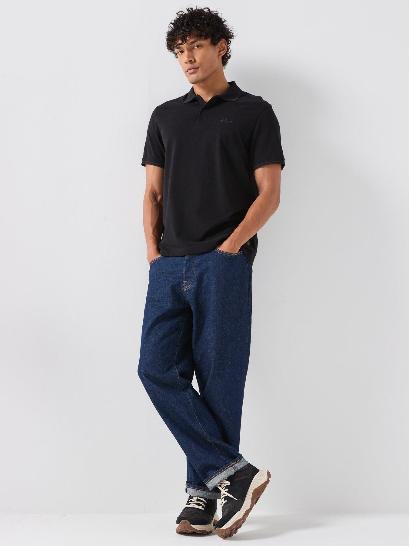 Image 3 of 6 of Barbour International International 90Th Anniversary Heavy Weight Polo Shirt - Black