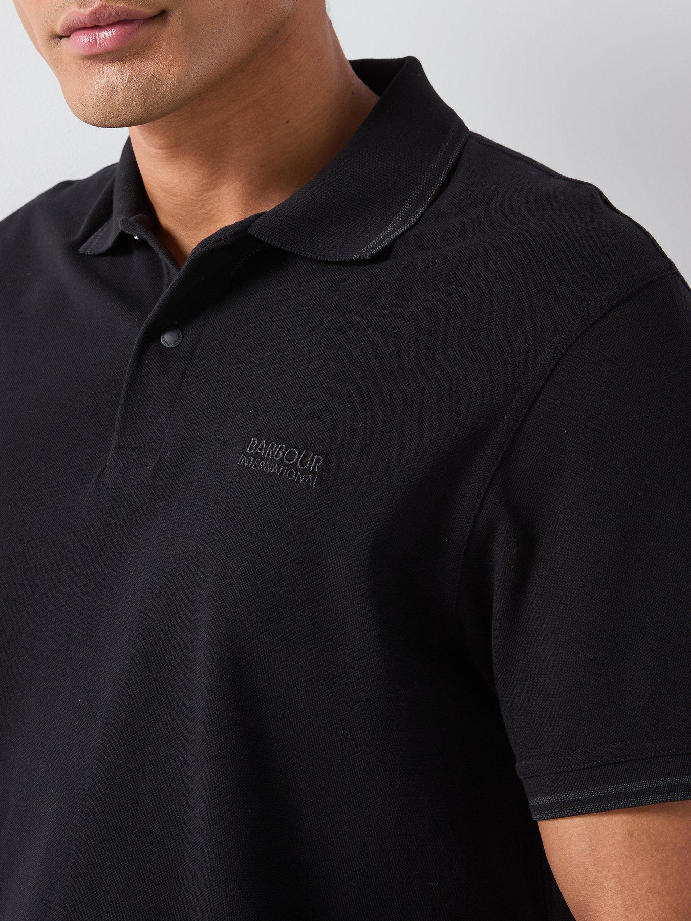 Image 5 of 6 of Barbour International International 90Th Anniversary Heavy Weight Polo Shirt - Black