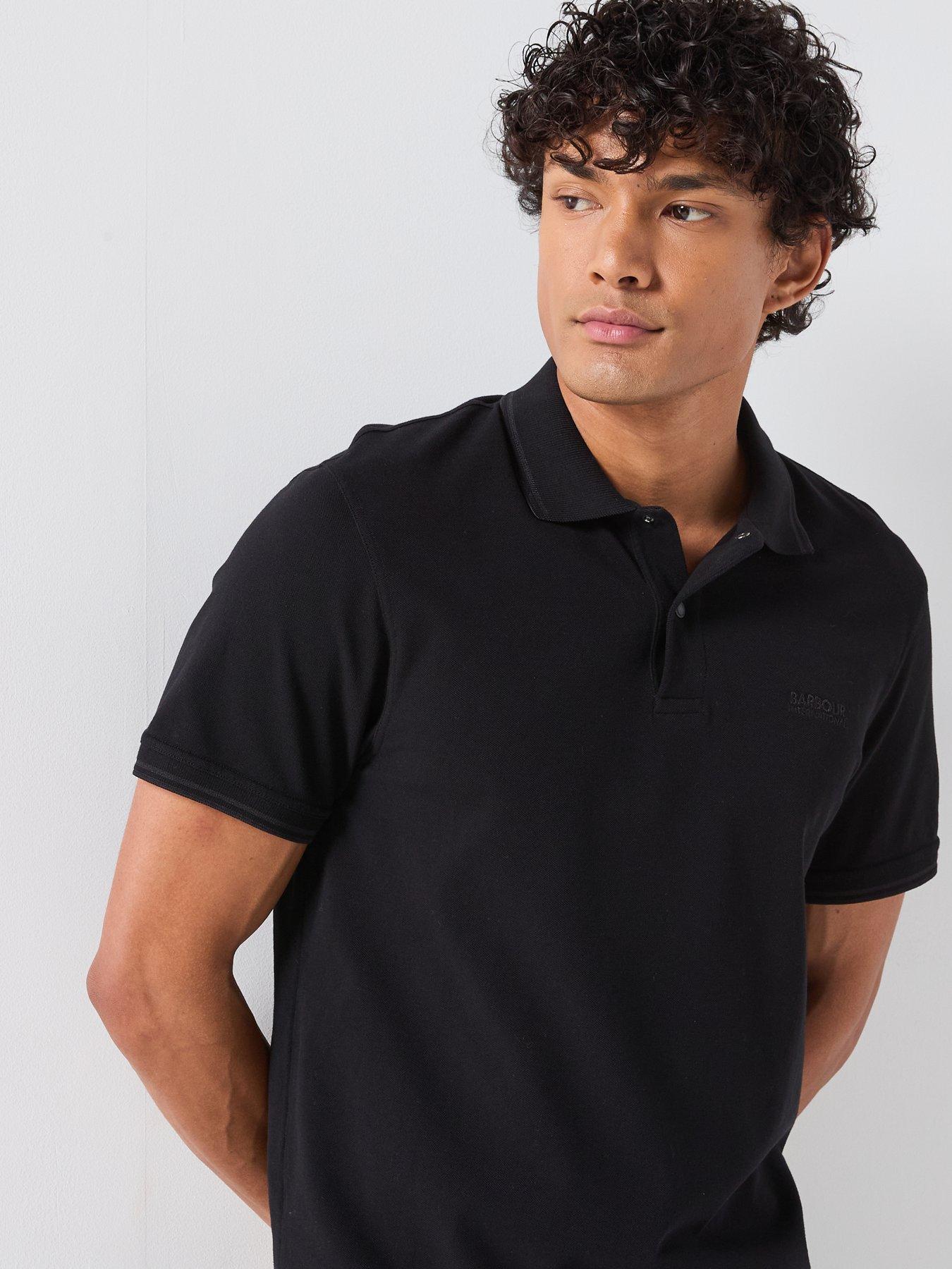 Image 6 of 6 of Barbour International International 90Th Anniversary Heavy Weight Polo Shirt - Black