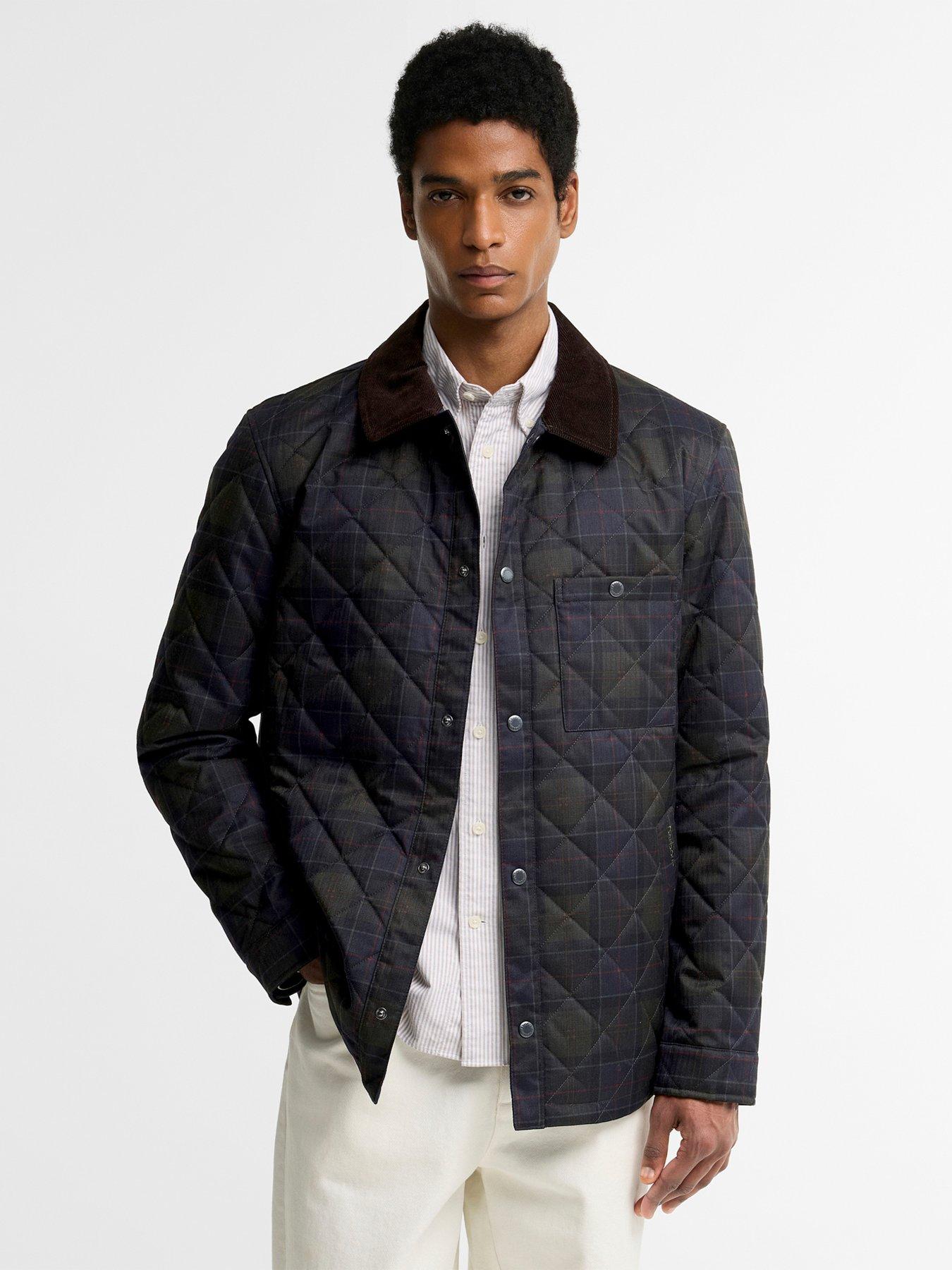 Image 1 of 7 of Barbour Tartan Quilted Jacket - Navy