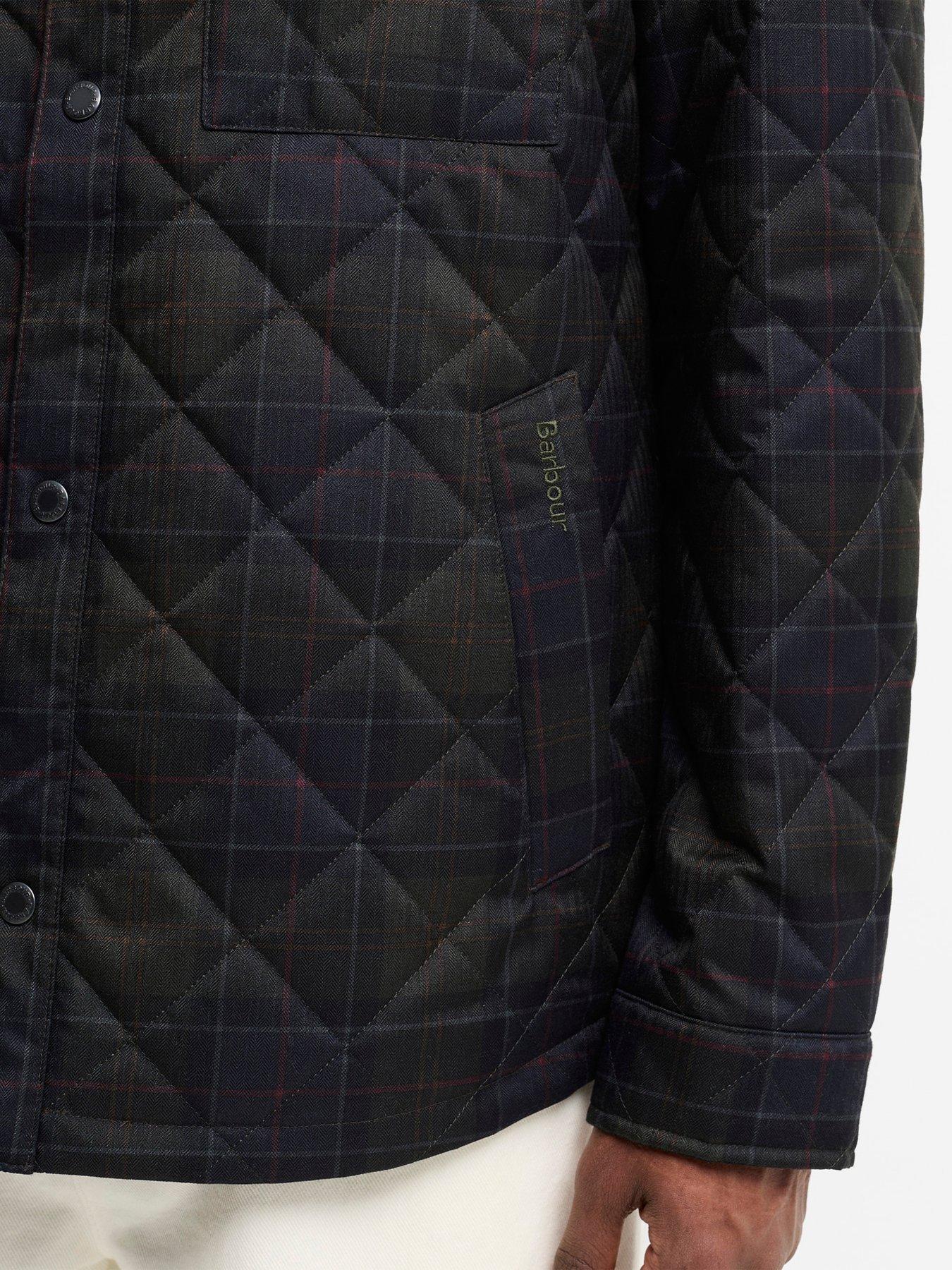 Image 5 of 7 of Barbour Tartan Quilted Jacket - Navy