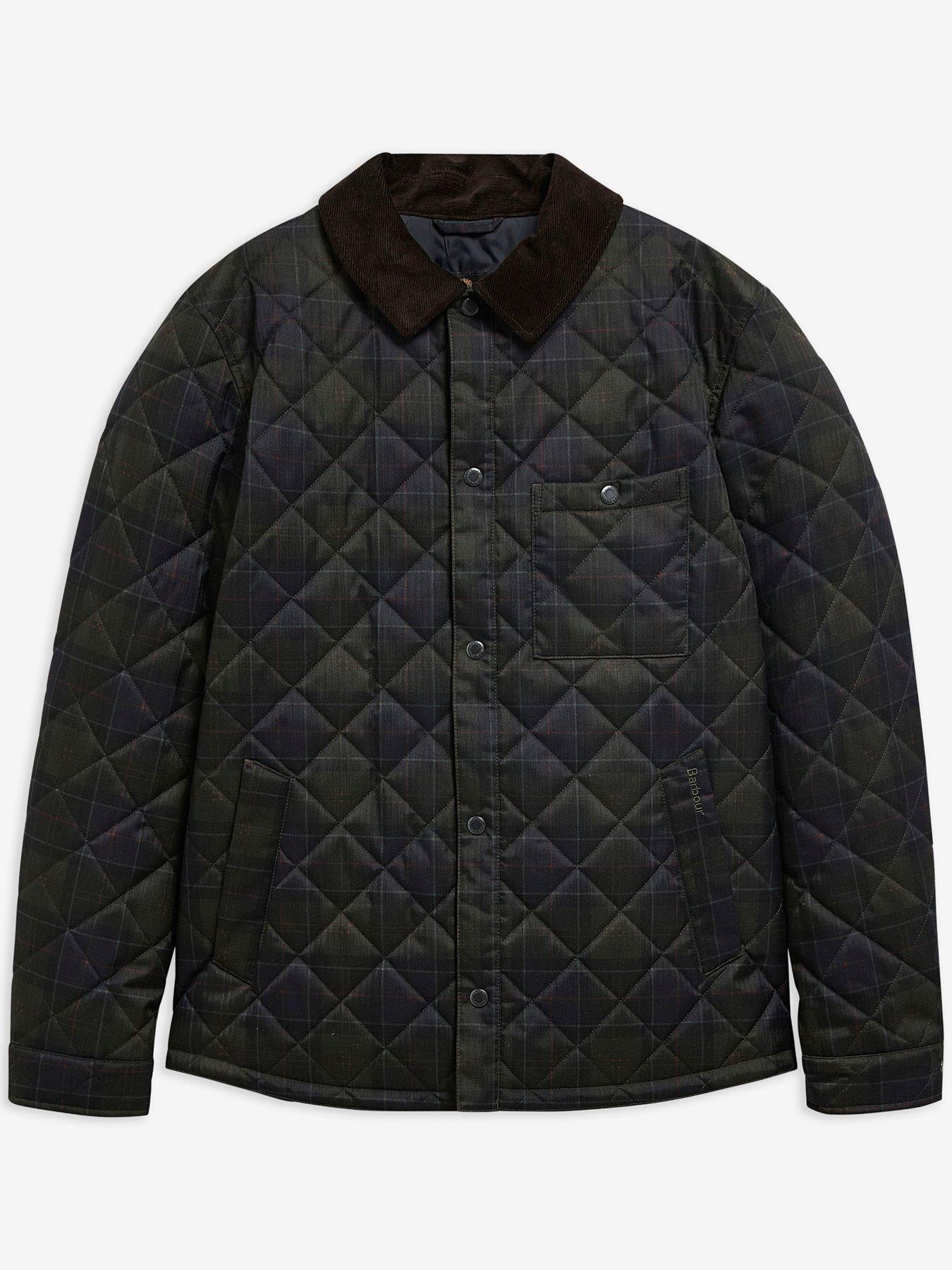 Image 6 of 7 of Barbour Tartan Quilted Jacket - Navy