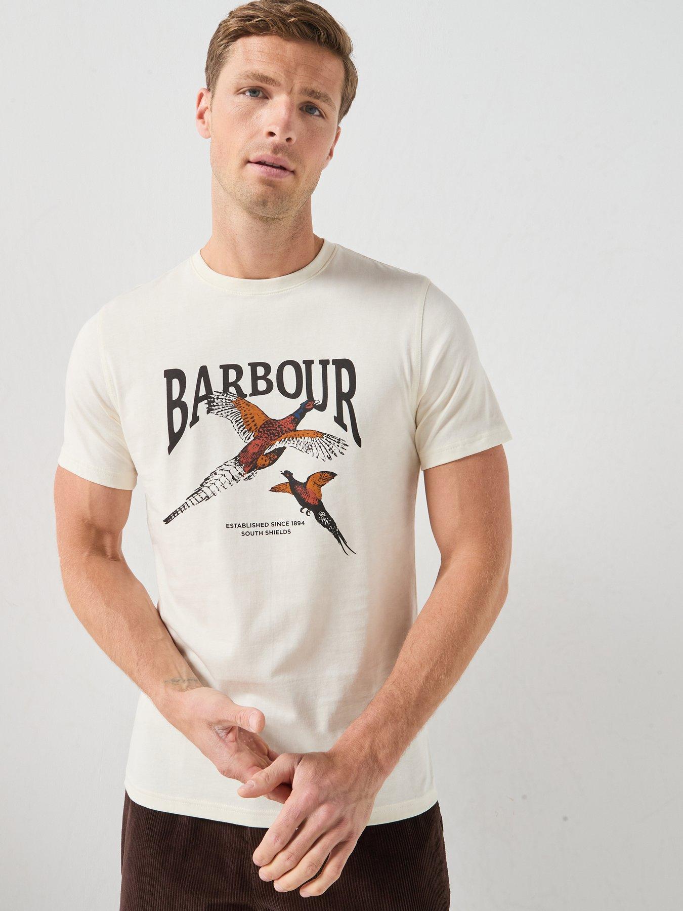 Image 4 of 6 of Barbour Pheasant Graphic Tailored T-Shirt - White