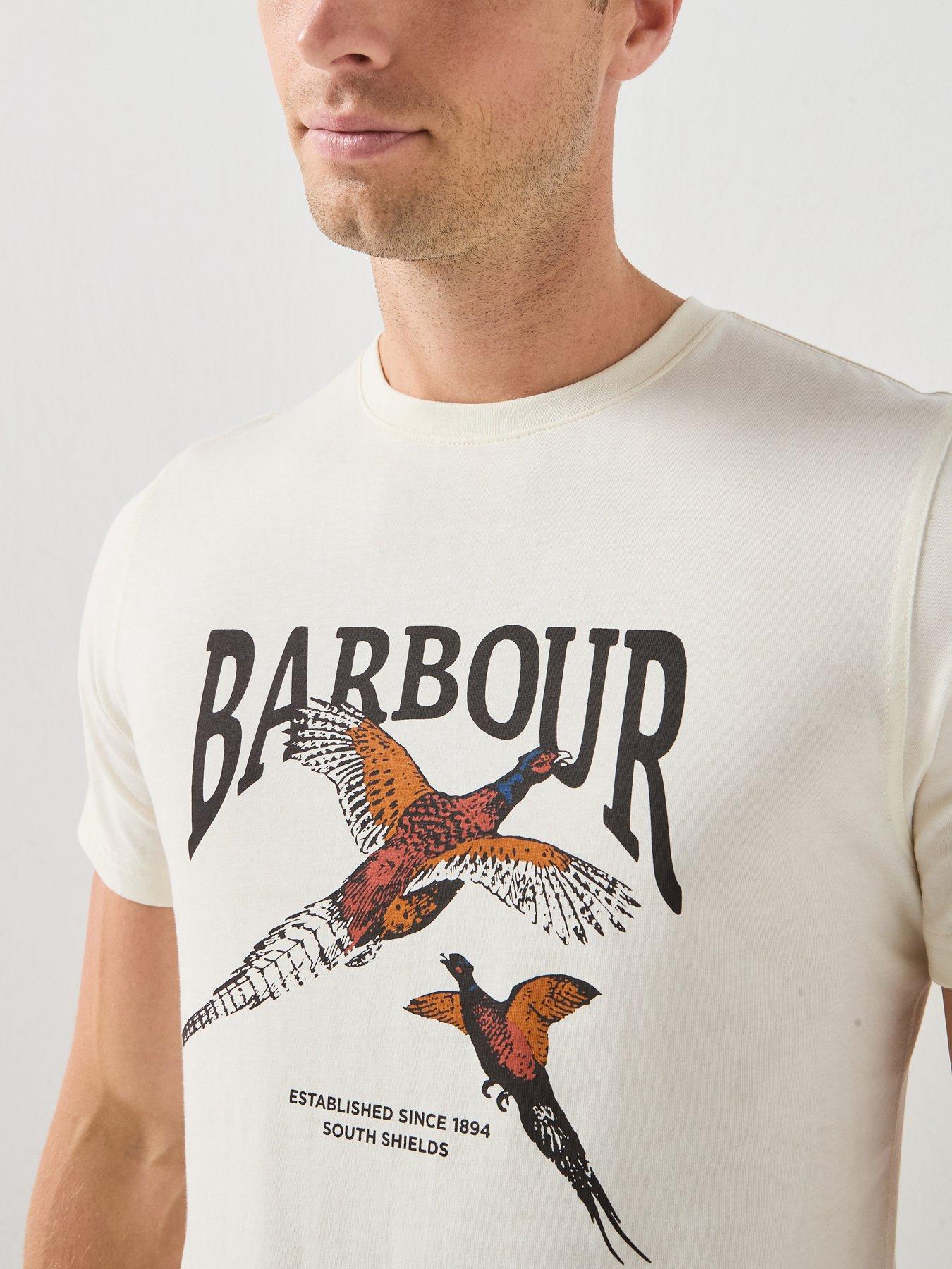 Image 5 of 6 of Barbour Pheasant Graphic Tailored T-Shirt - White