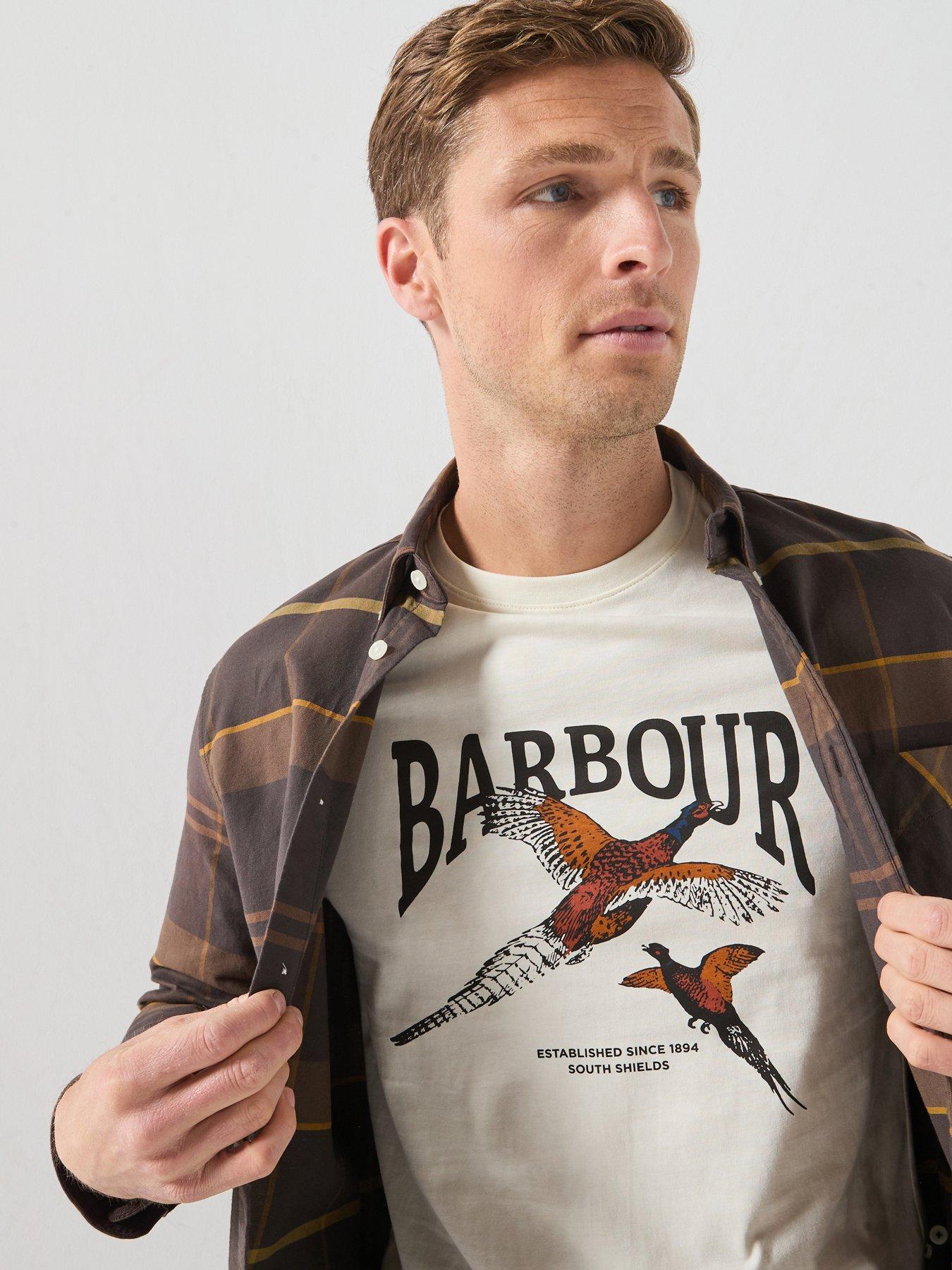 Image 6 of 6 of Barbour Pheasant Graphic Tailored T-Shirt - White